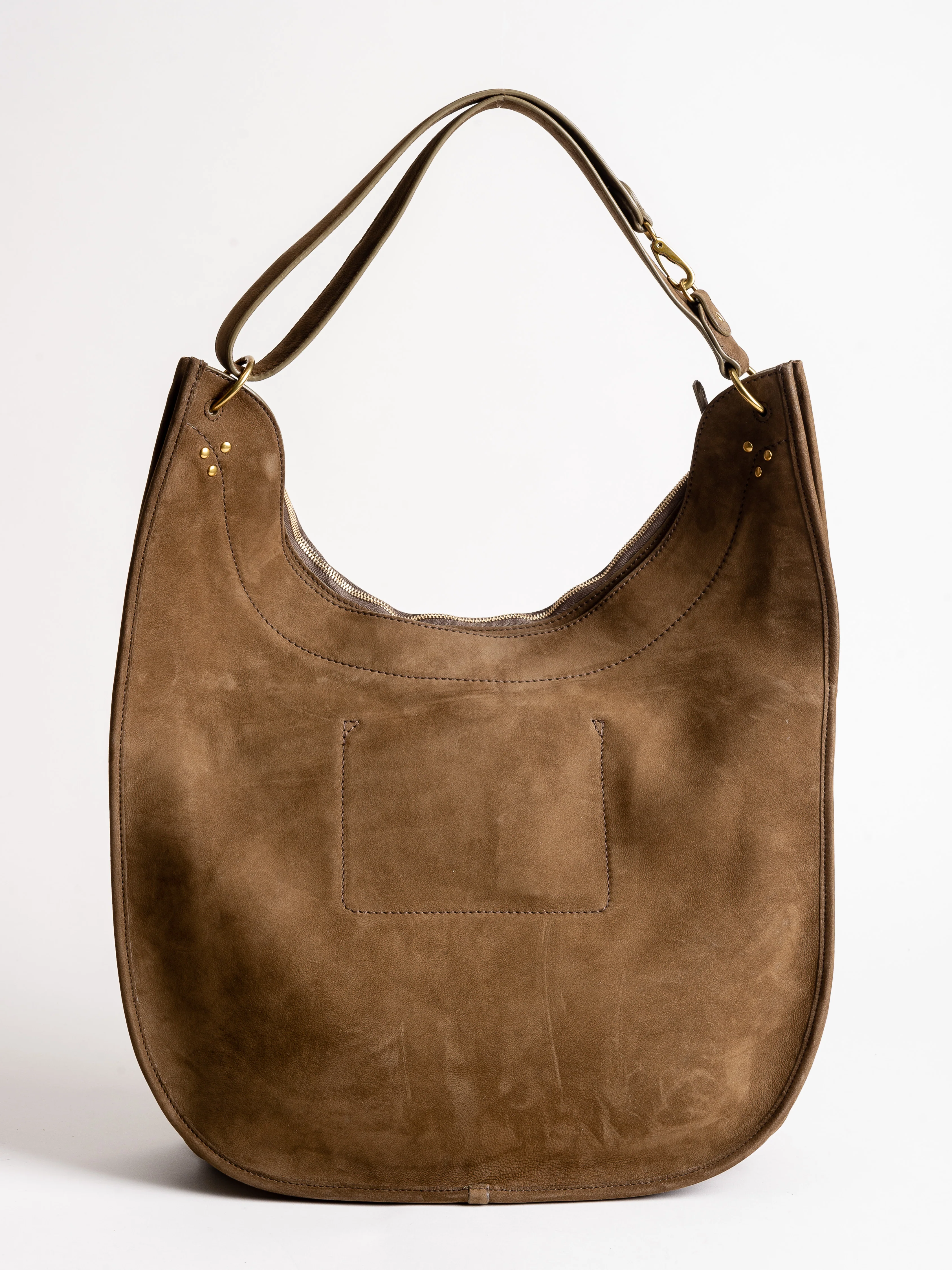 edgar goatskin nubuck hobo - kaki - Image 2