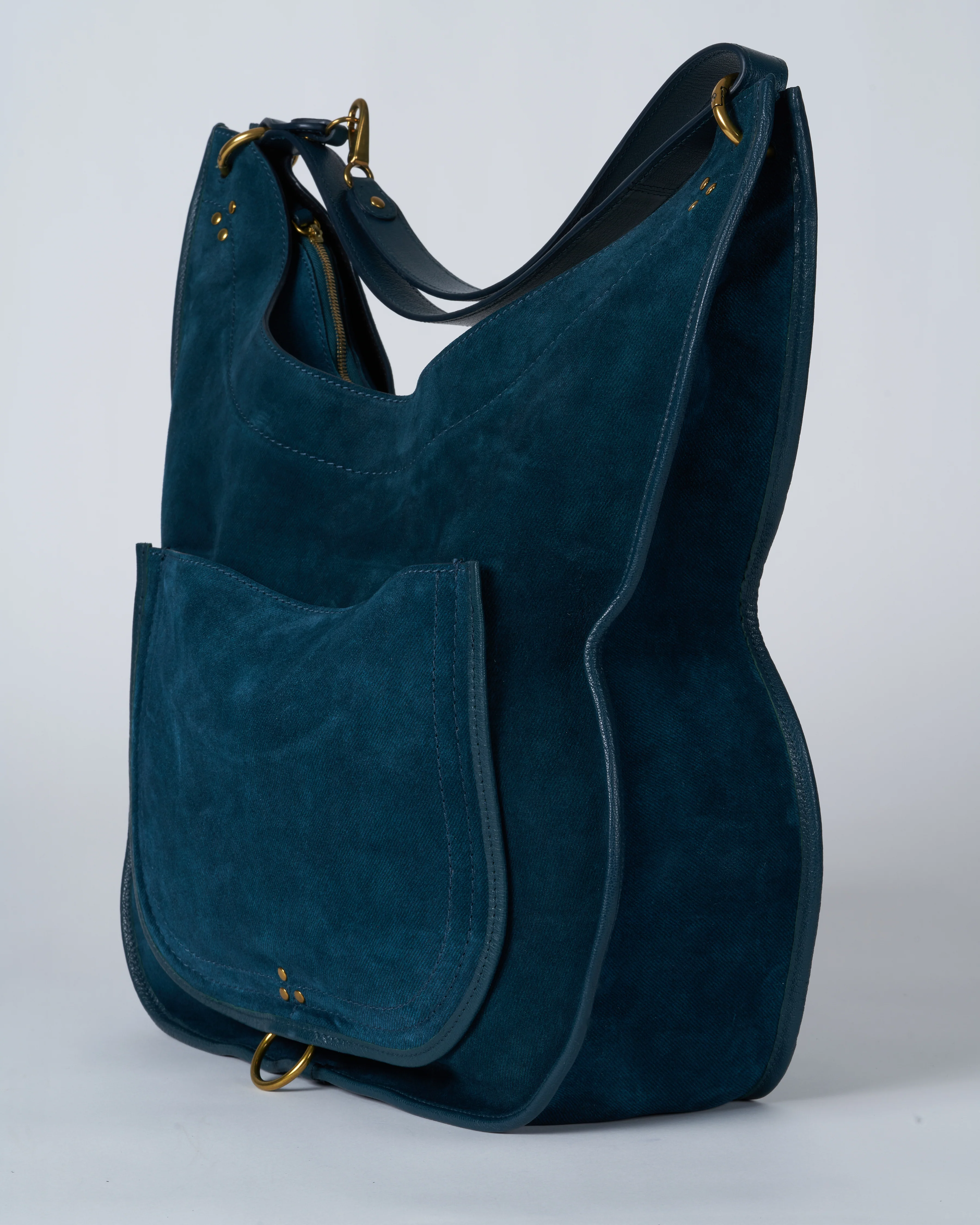 edgar bag l - jean's canard split suede - Image 4