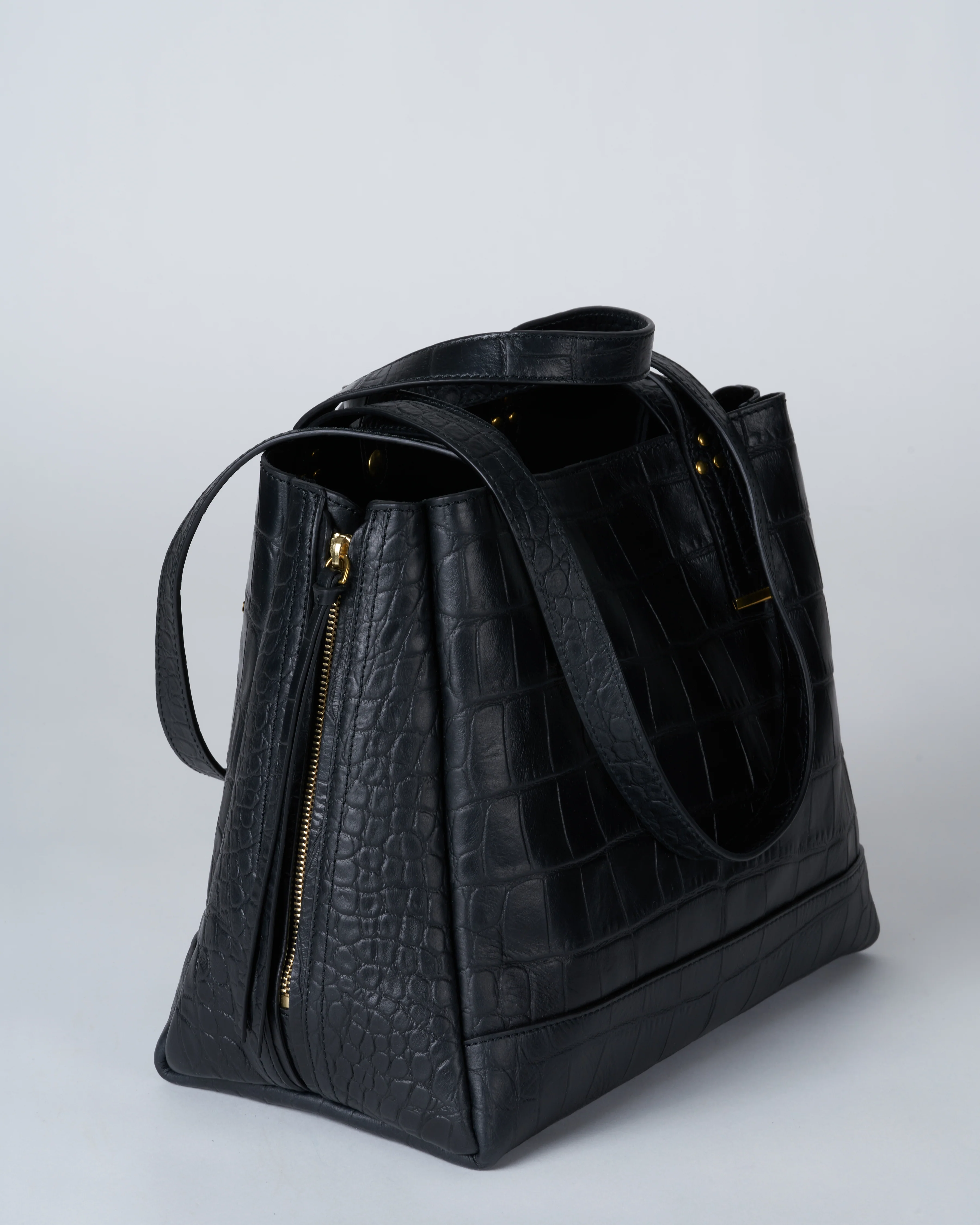 georges m bag - croco noir - Image 5