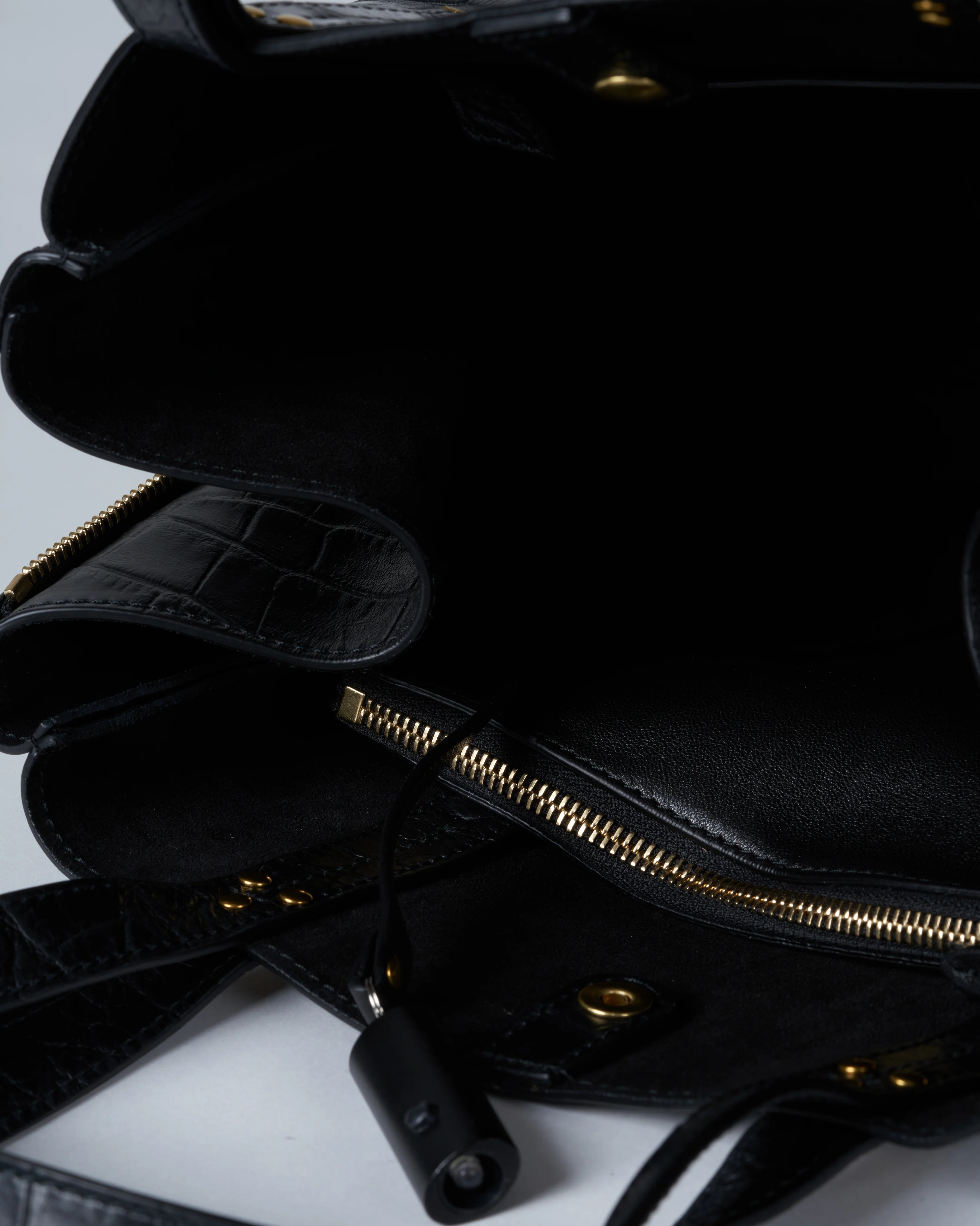 georges m bag - croco noir - Image 7