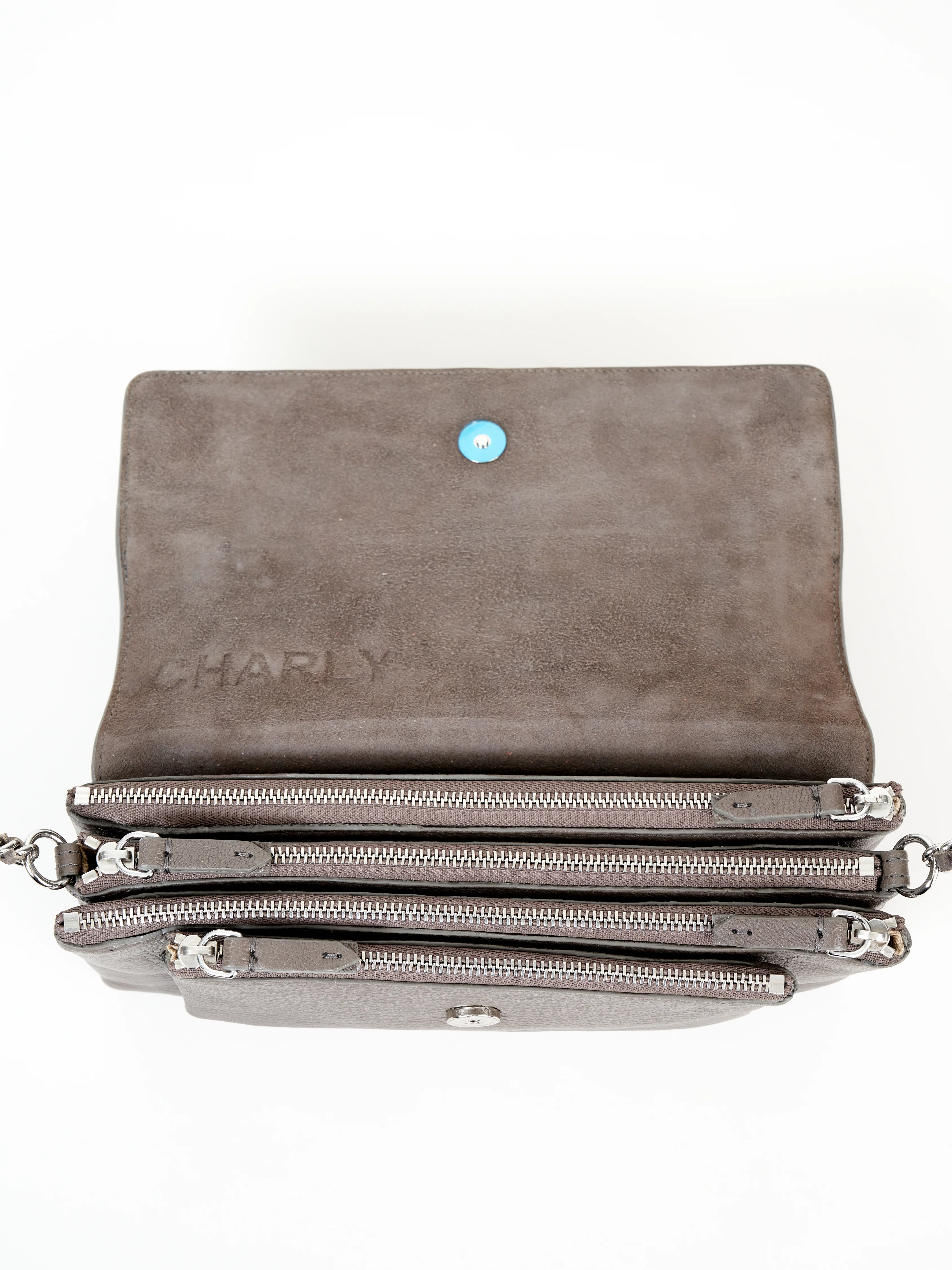 goatskin crossbody - gris - Image 4