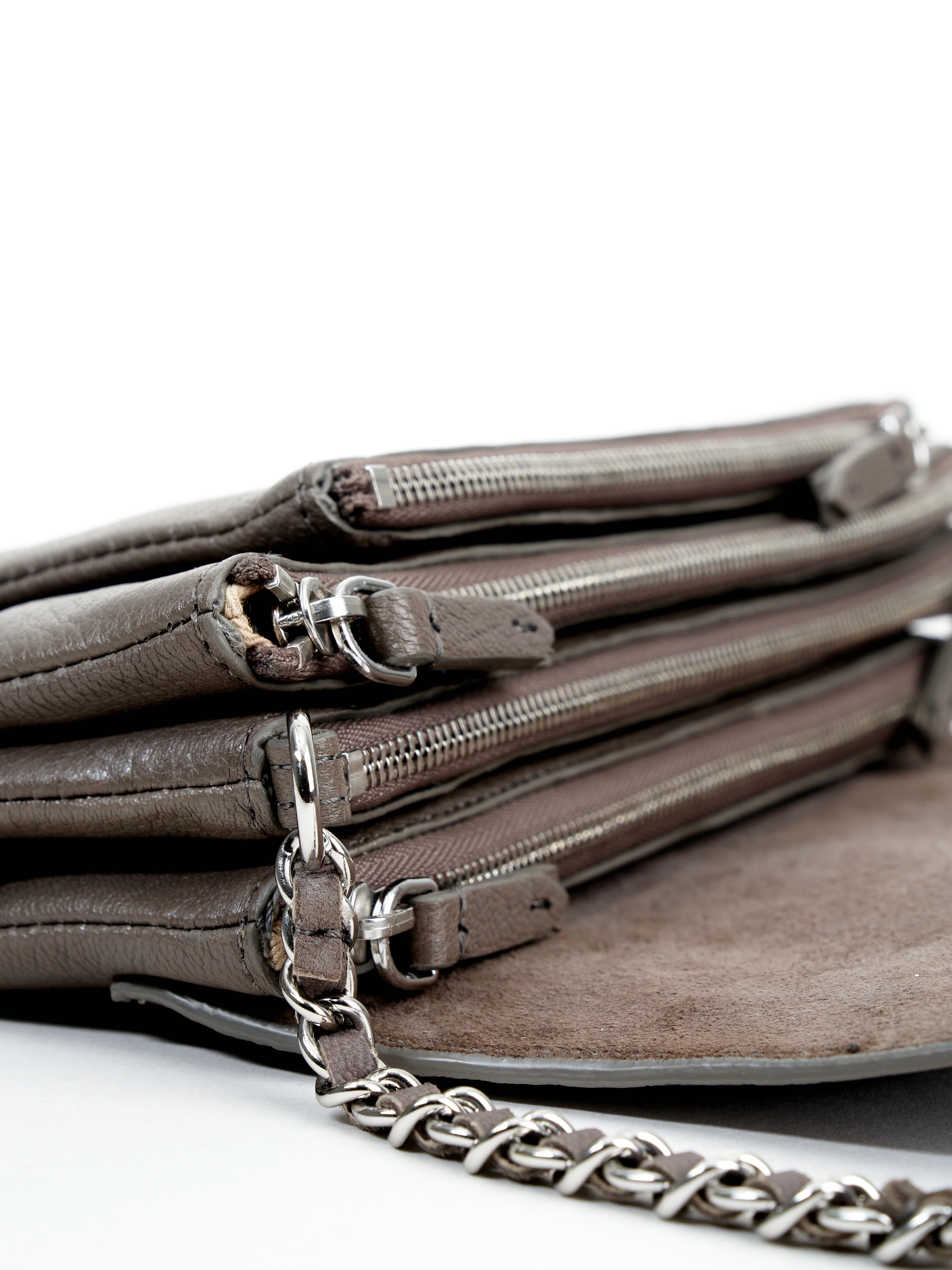 goatskin crossbody - gris - Image 5