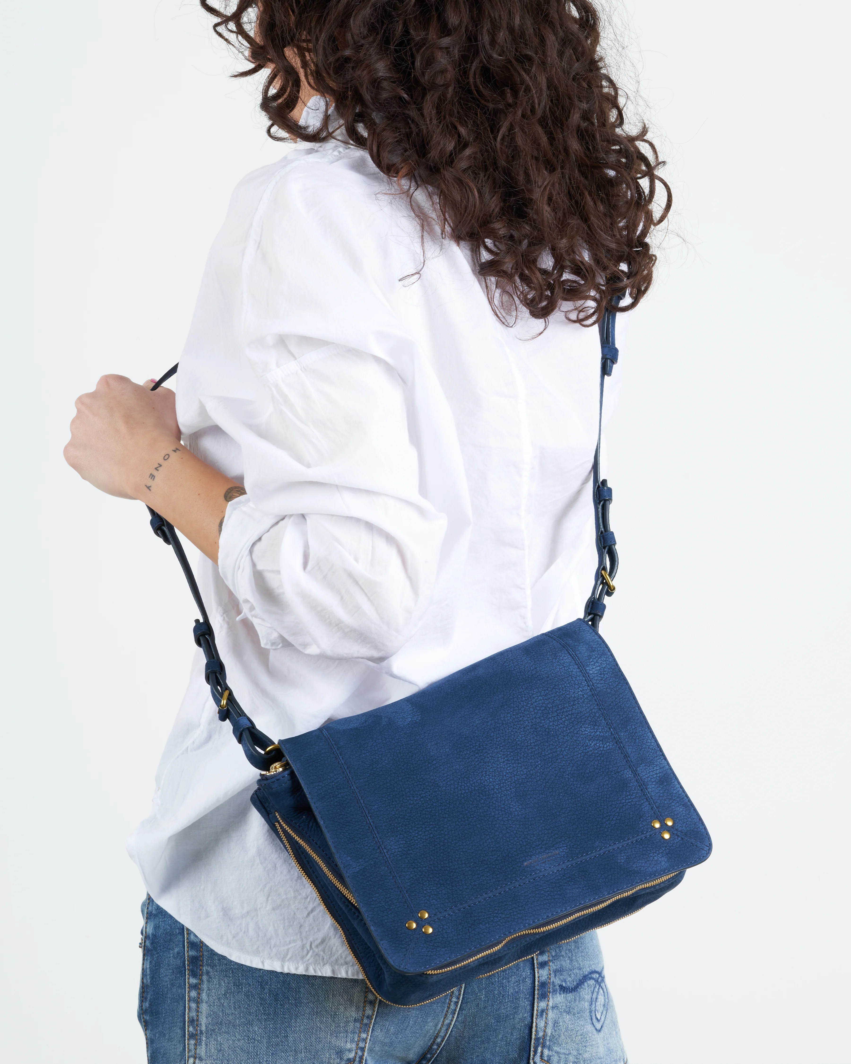 igor bag - taurillon marine