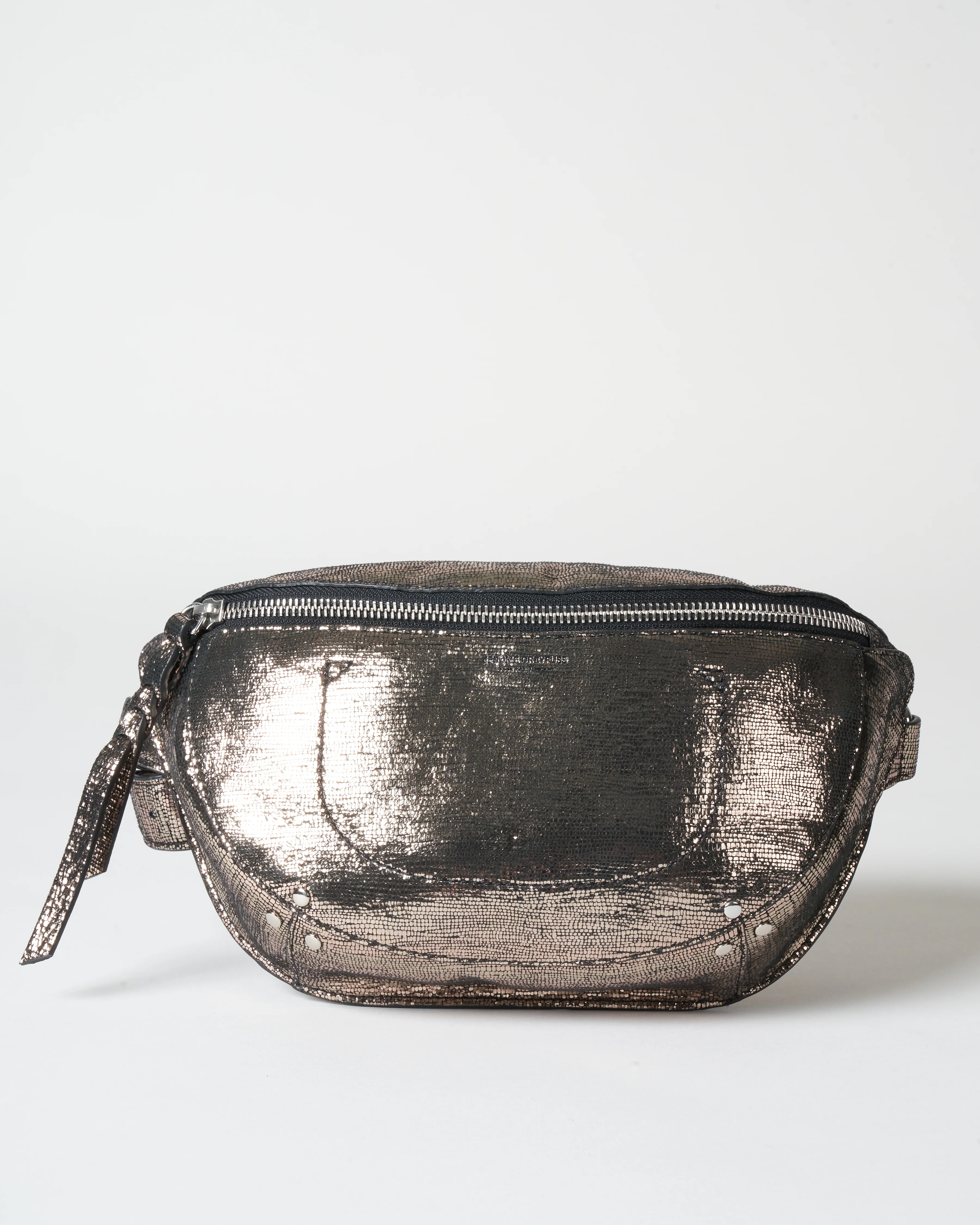 lino banane belt bag - lamé champagne - Image 2