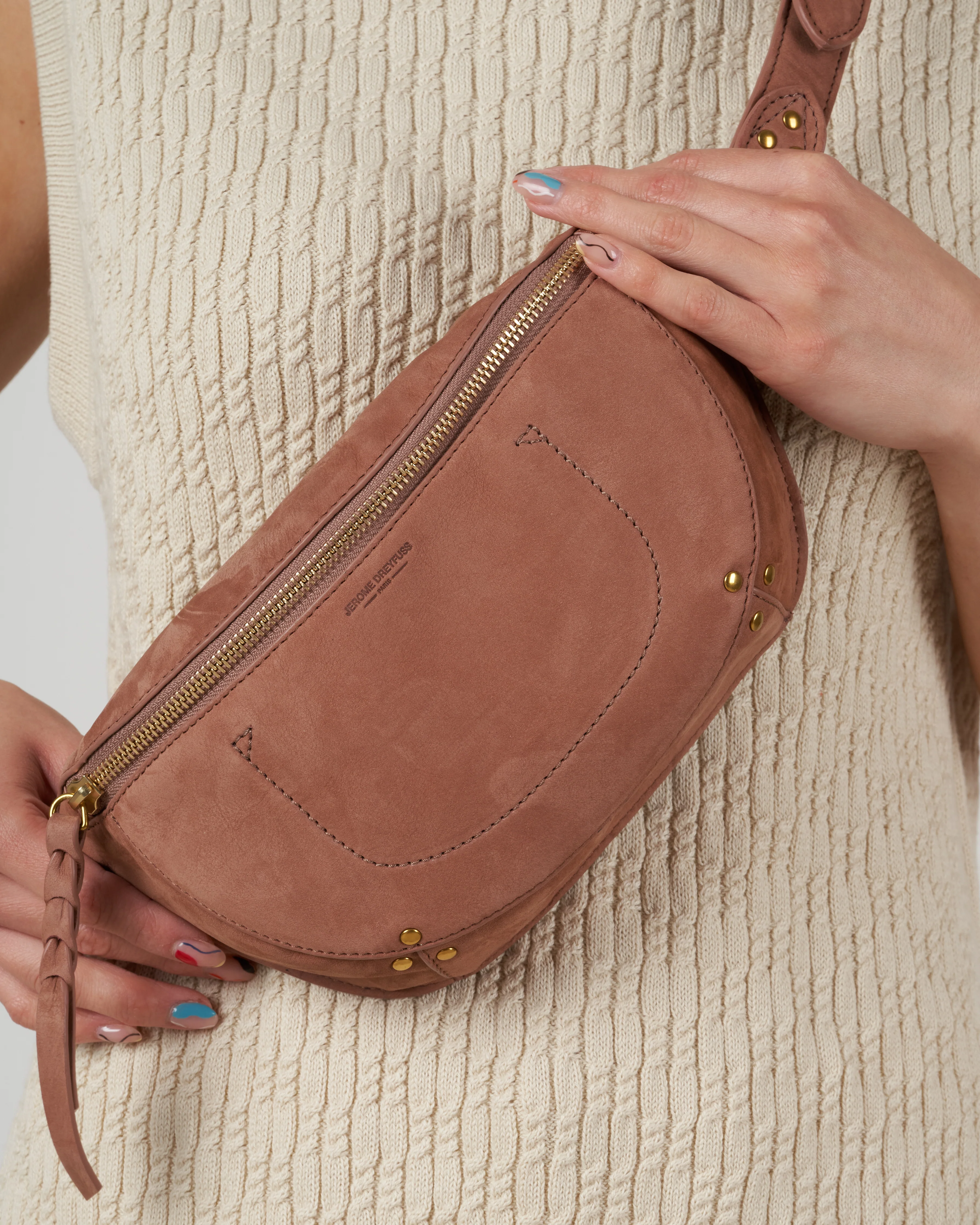 lino banane belt bag - bois de rose - Image 2