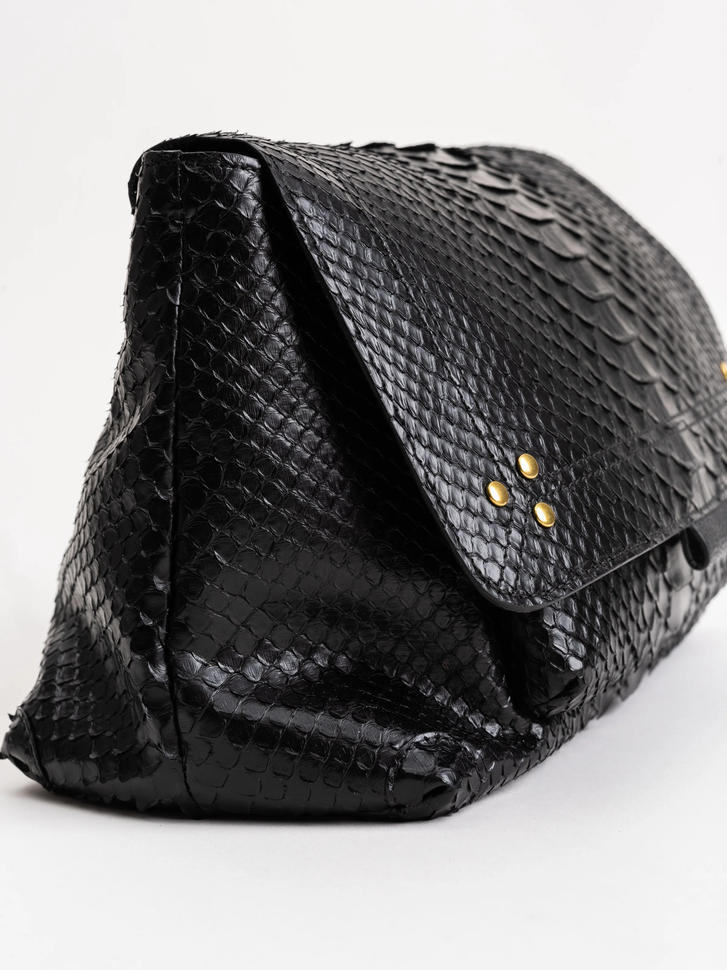 lulu m crossbody - black python - Image 3