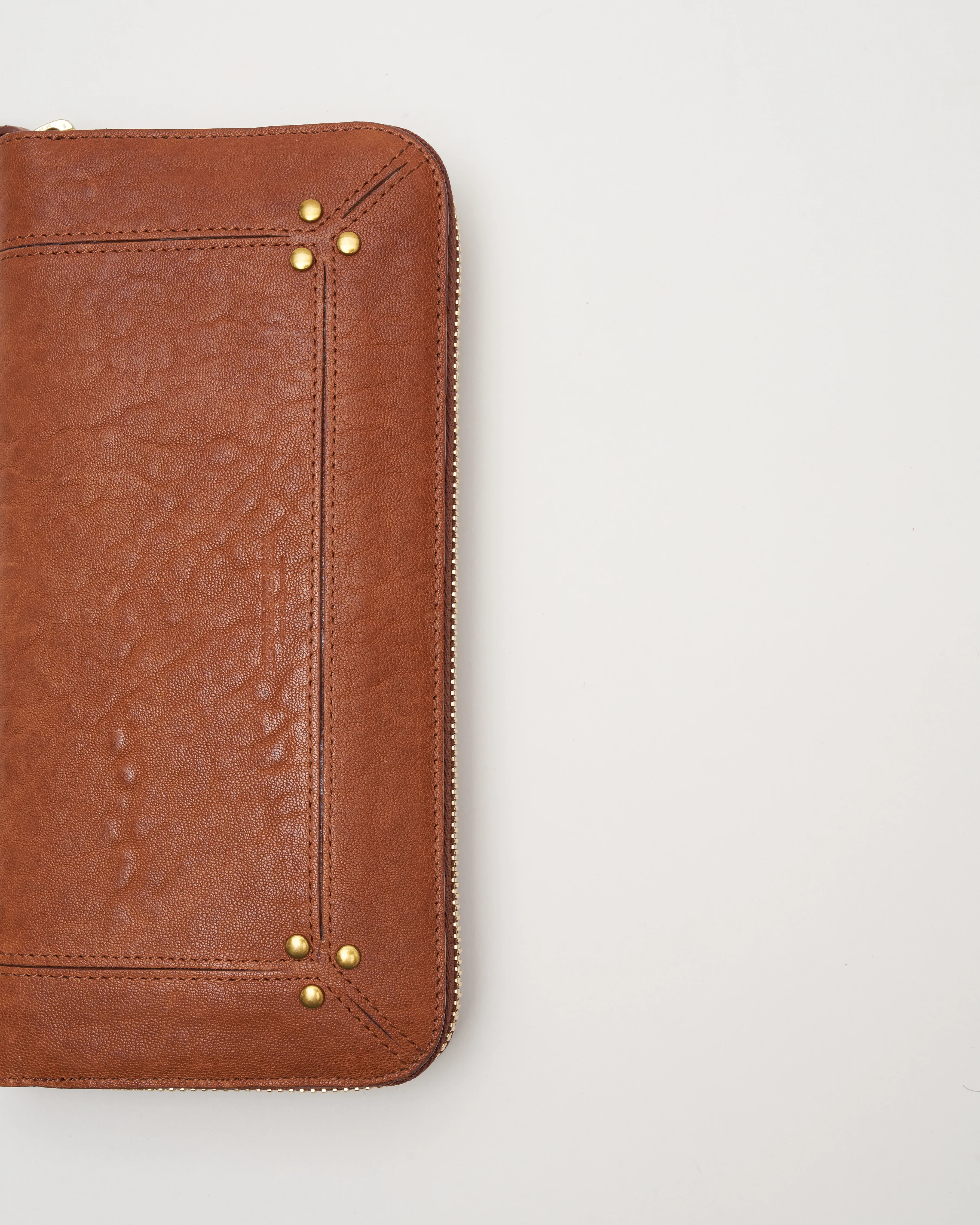 malcolm bubble lambskin wallet - camel - Image 4