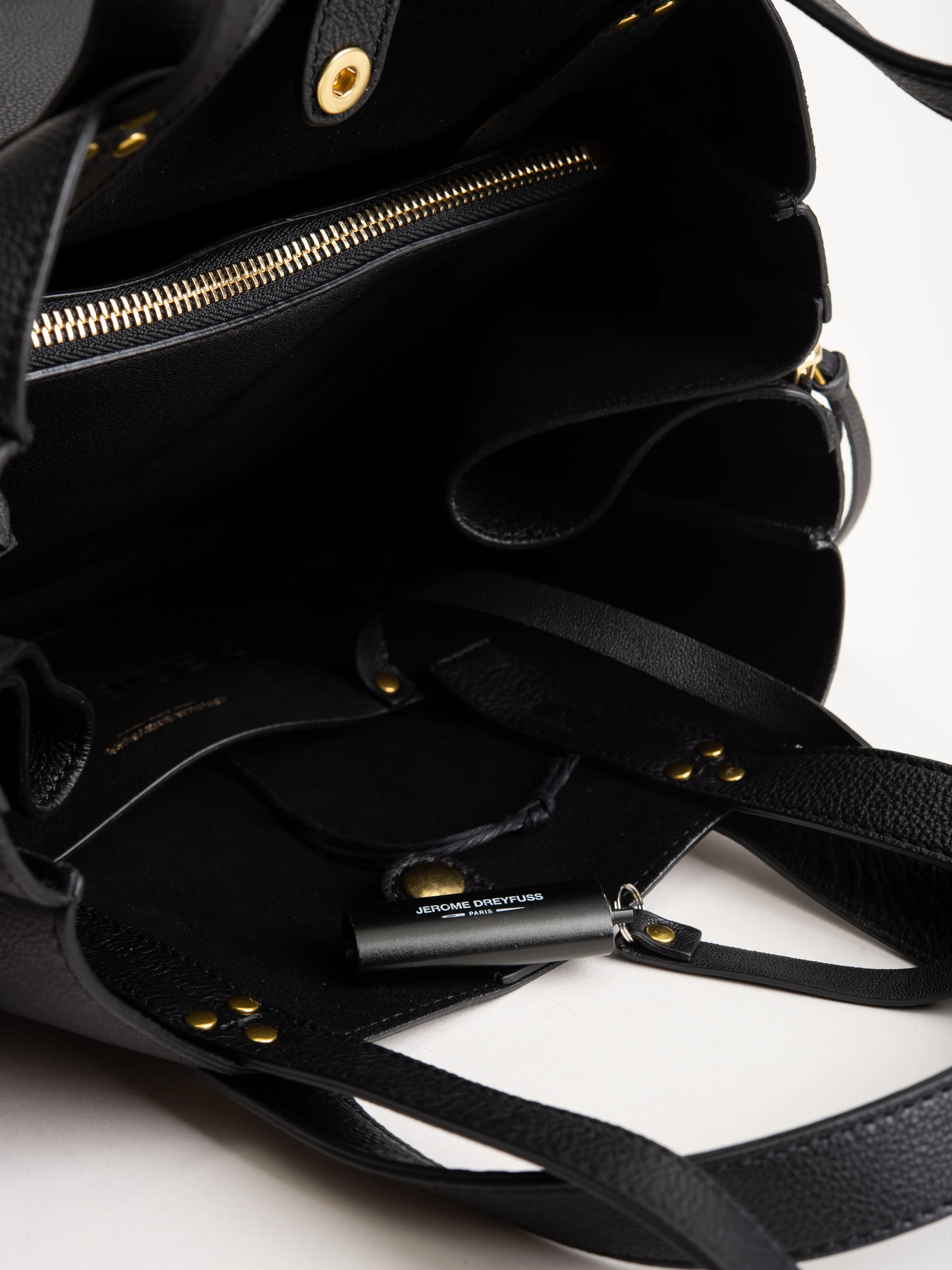 medium georges tote - noir brass - Image 4