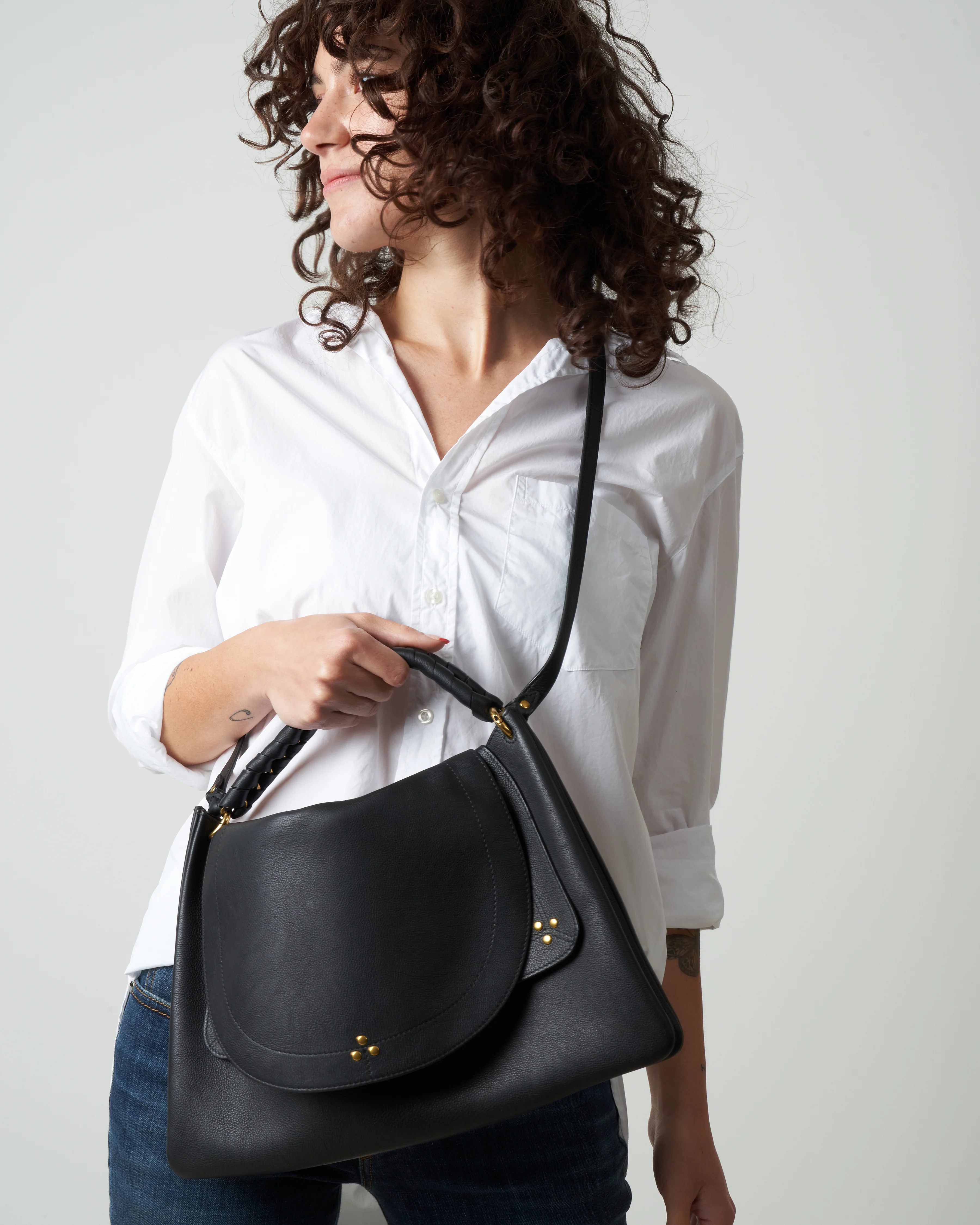 oscar calfskin bag - noir brass - Image 2