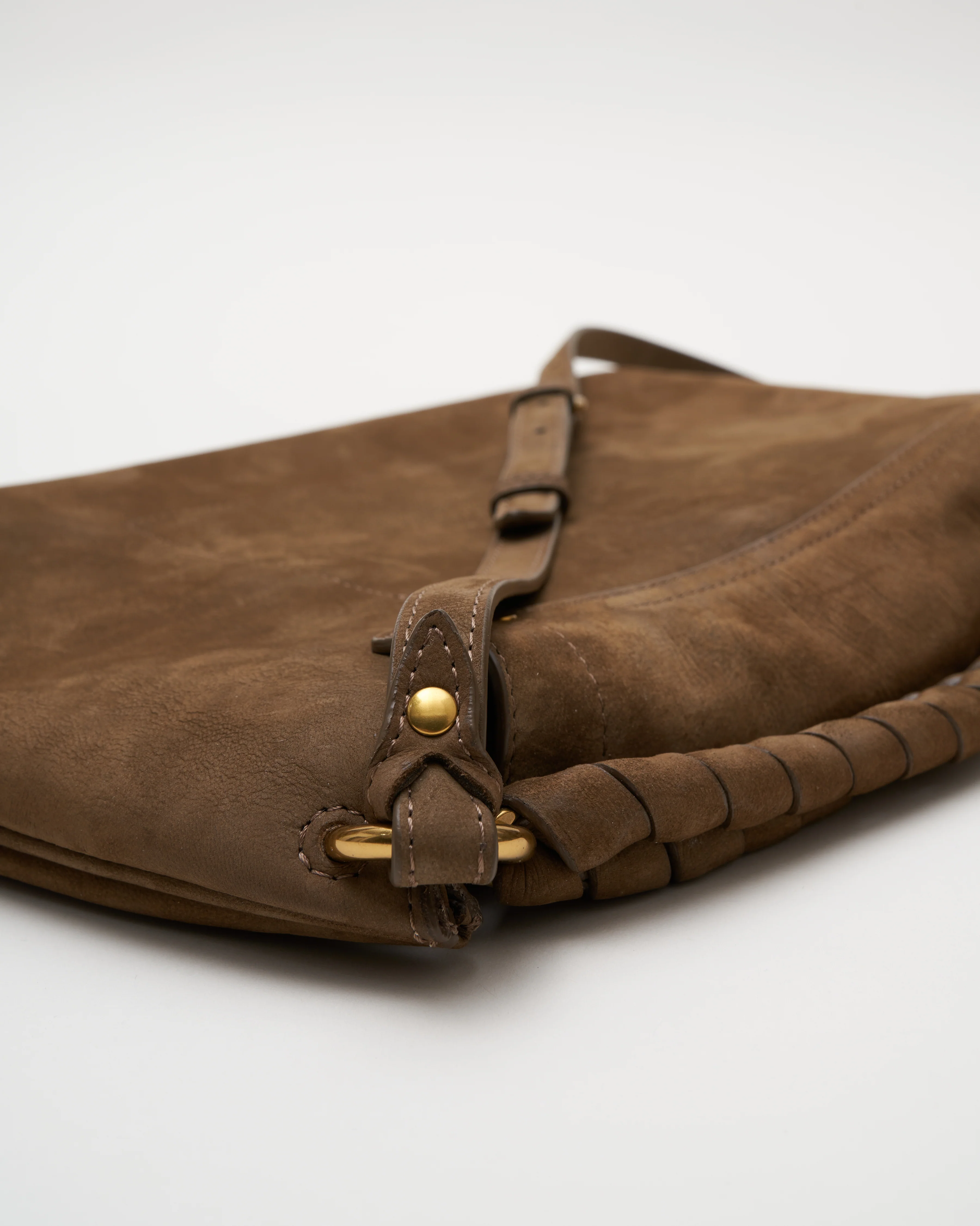 oscar goatskin nubuck bag - kaki - Image 4