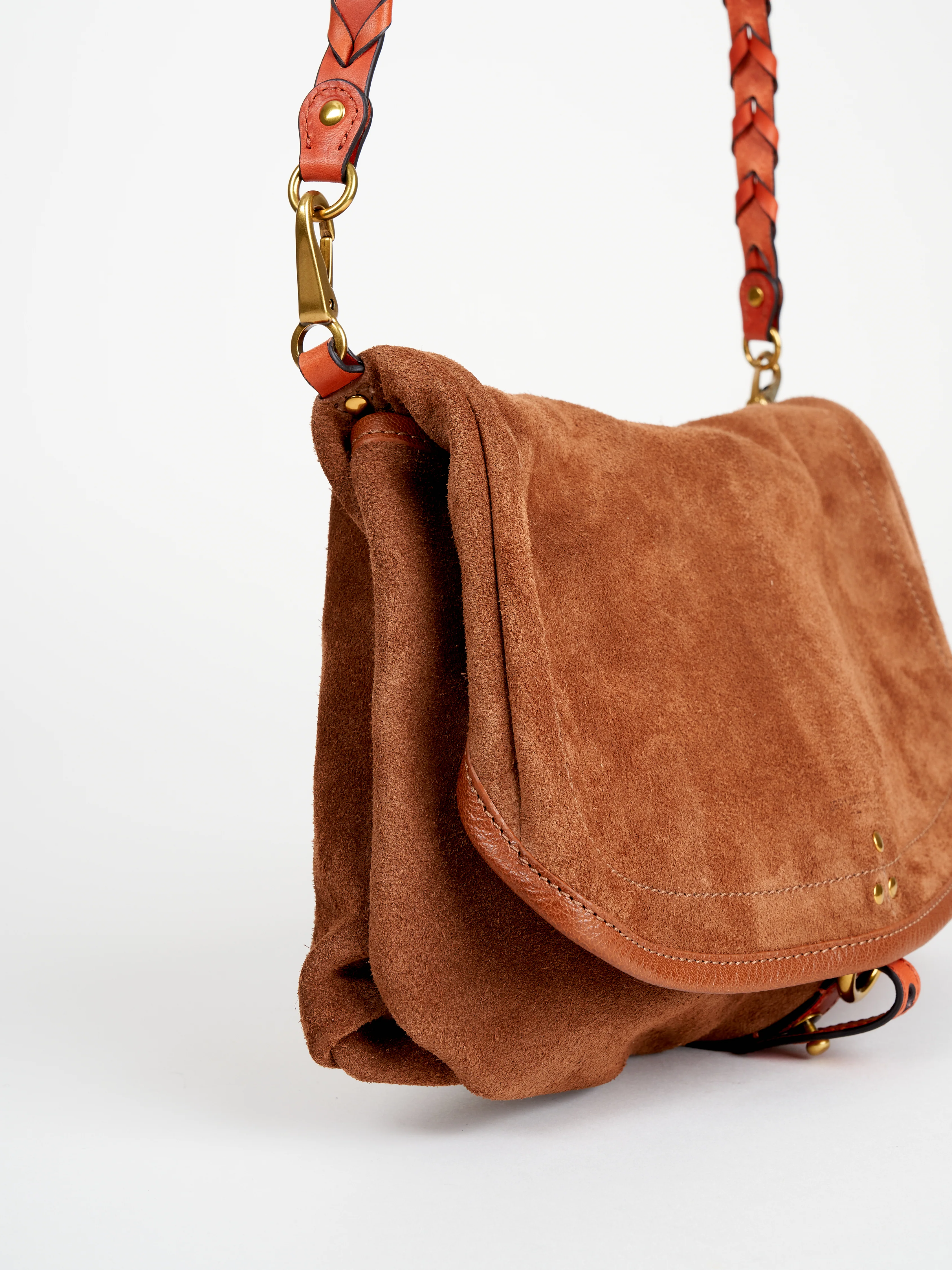 split suede shoulder bag - tabac - Image 2