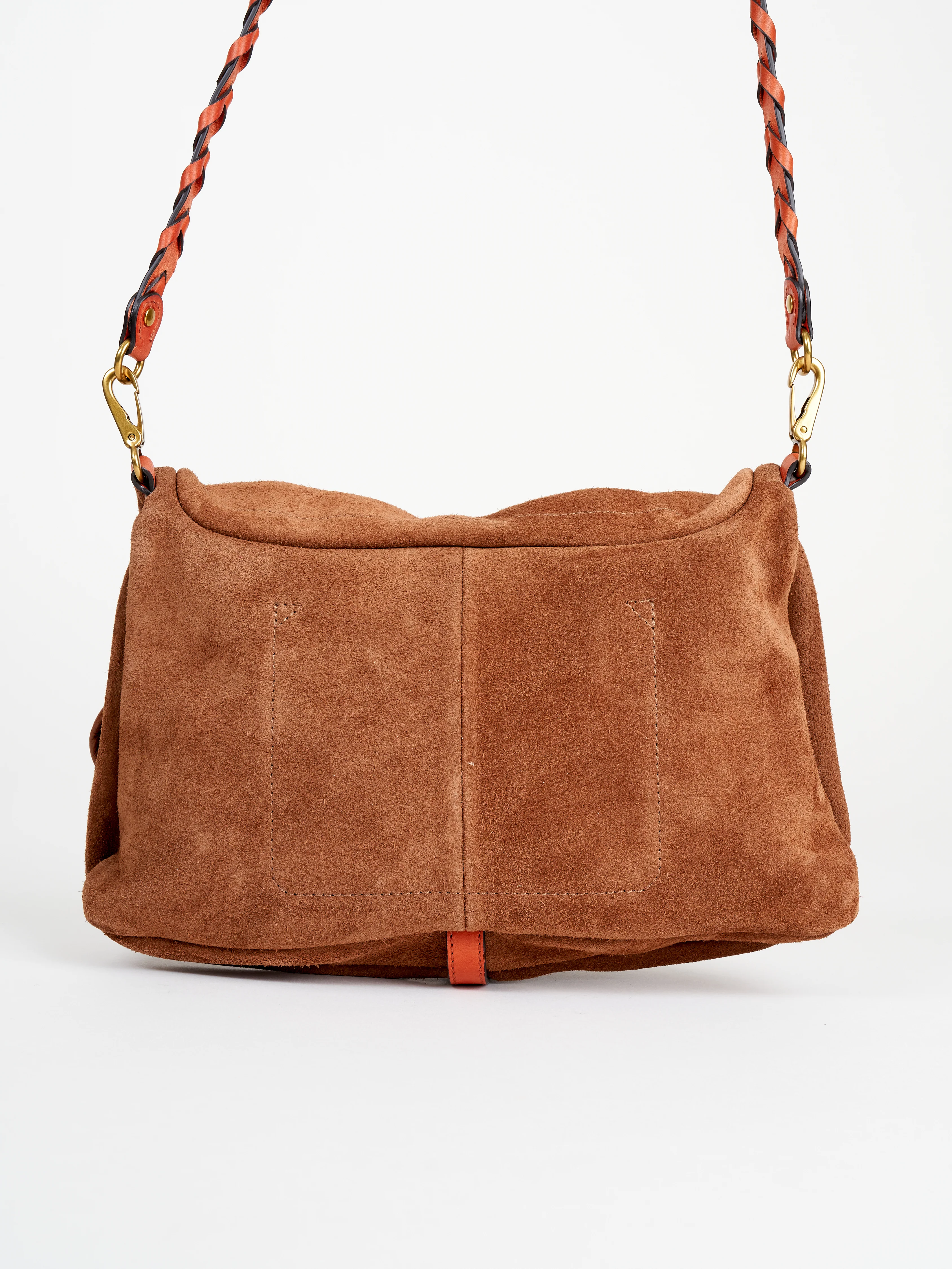 split suede shoulder bag - tabac - Image 3