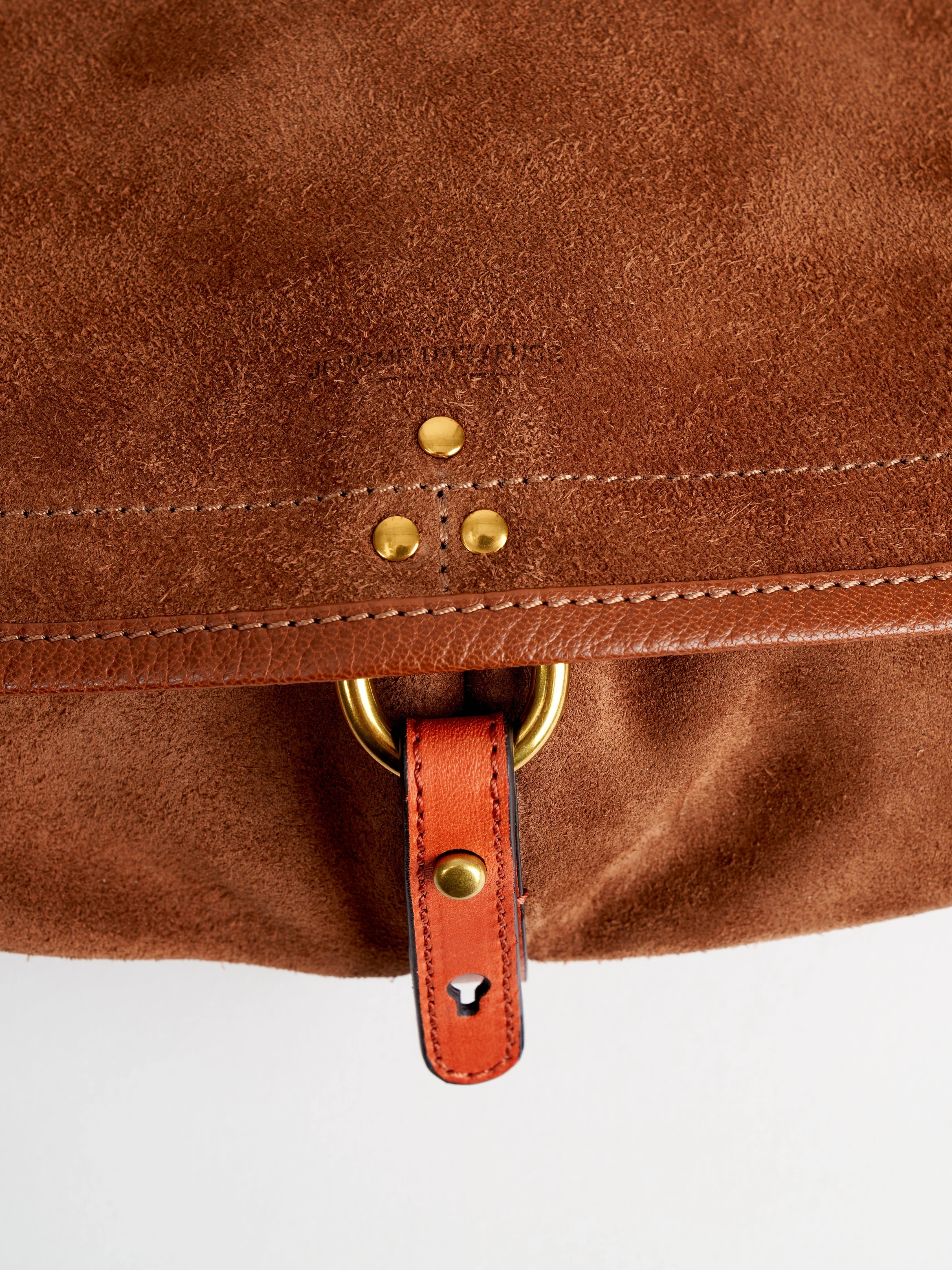split suede shoulder bag - tabac - Image 5