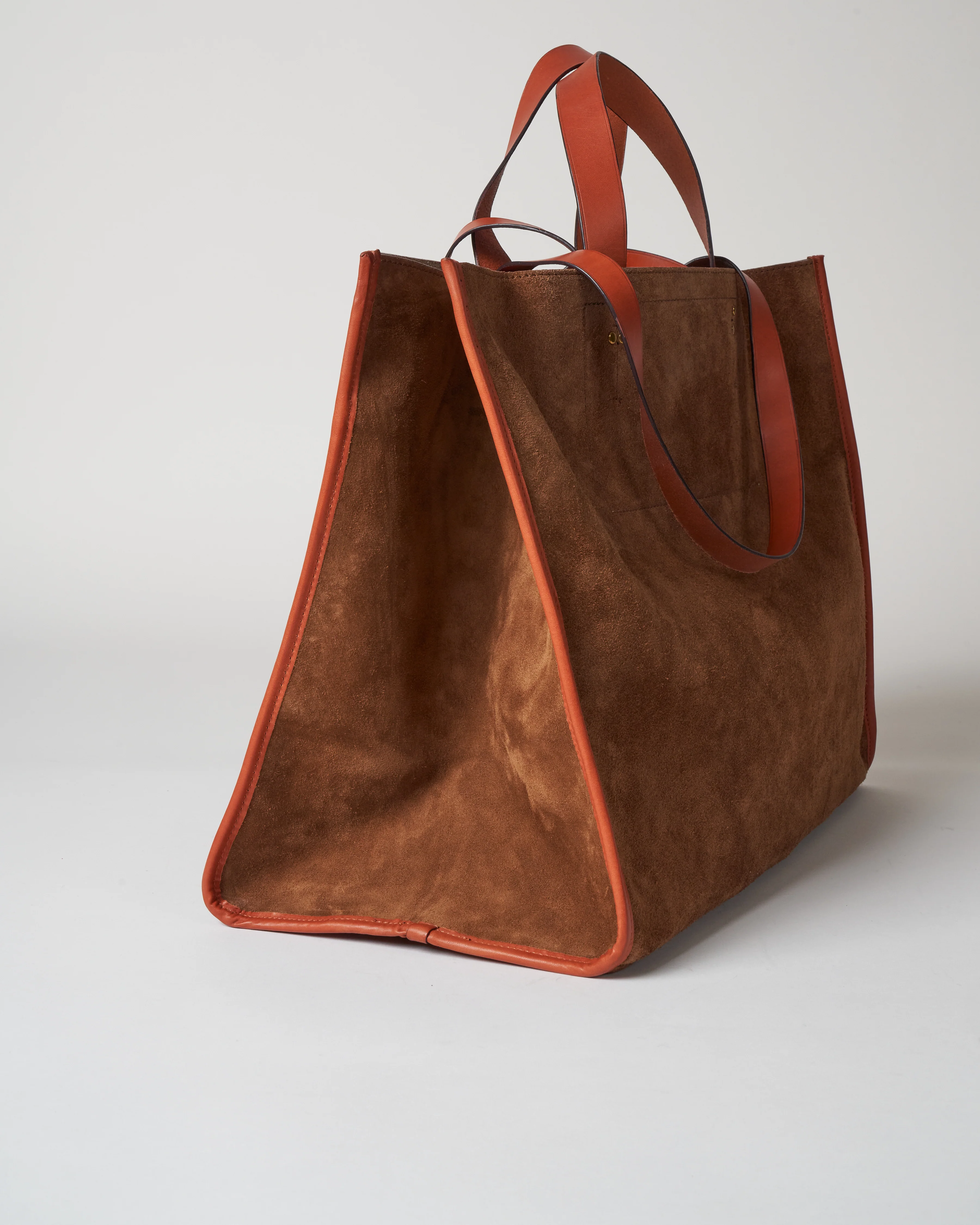 split suede tote - tabac - Image 3
