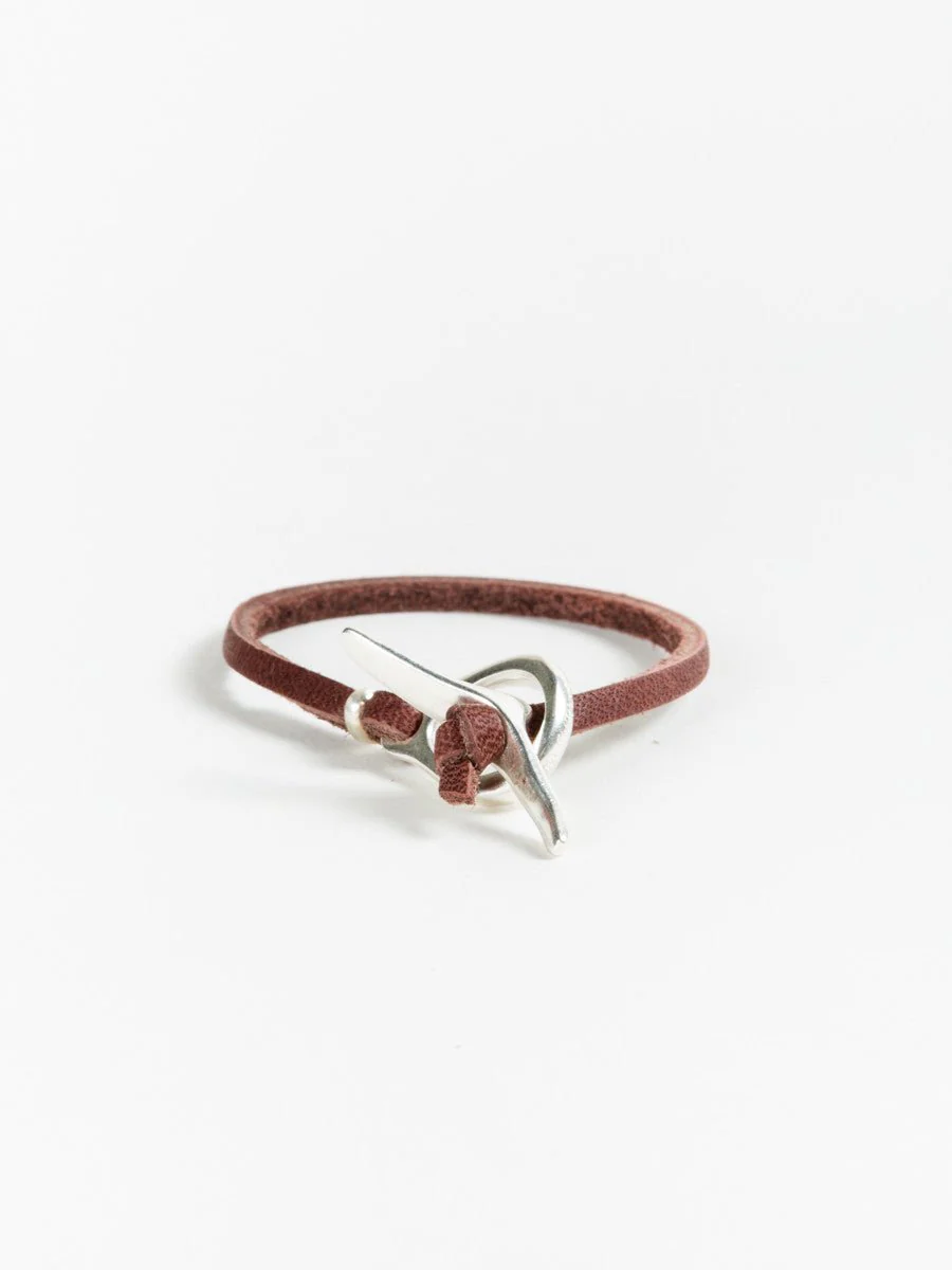 leather bracelet – brown - Image 2