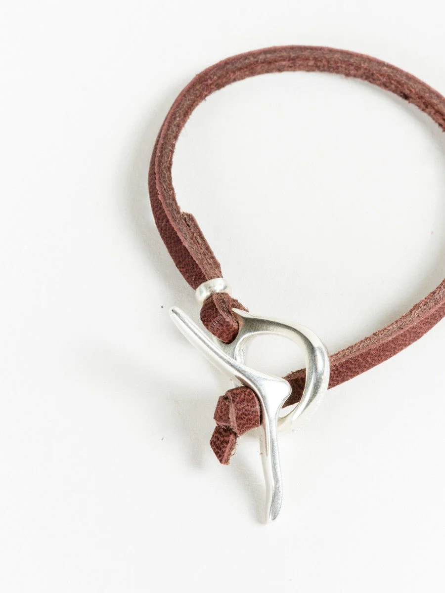 leather bracelet – brown - Image 3