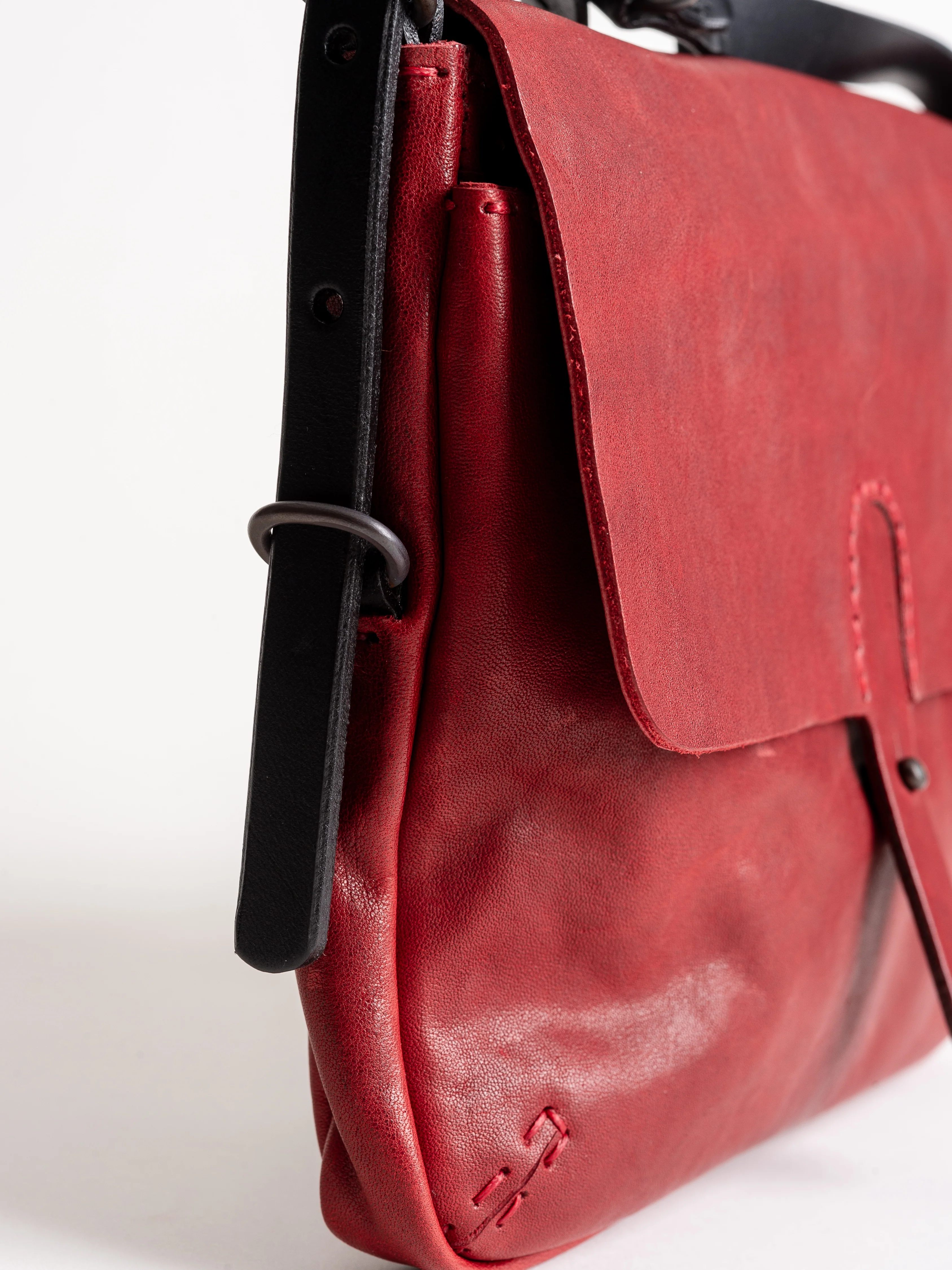 leather bag - red - Image 3