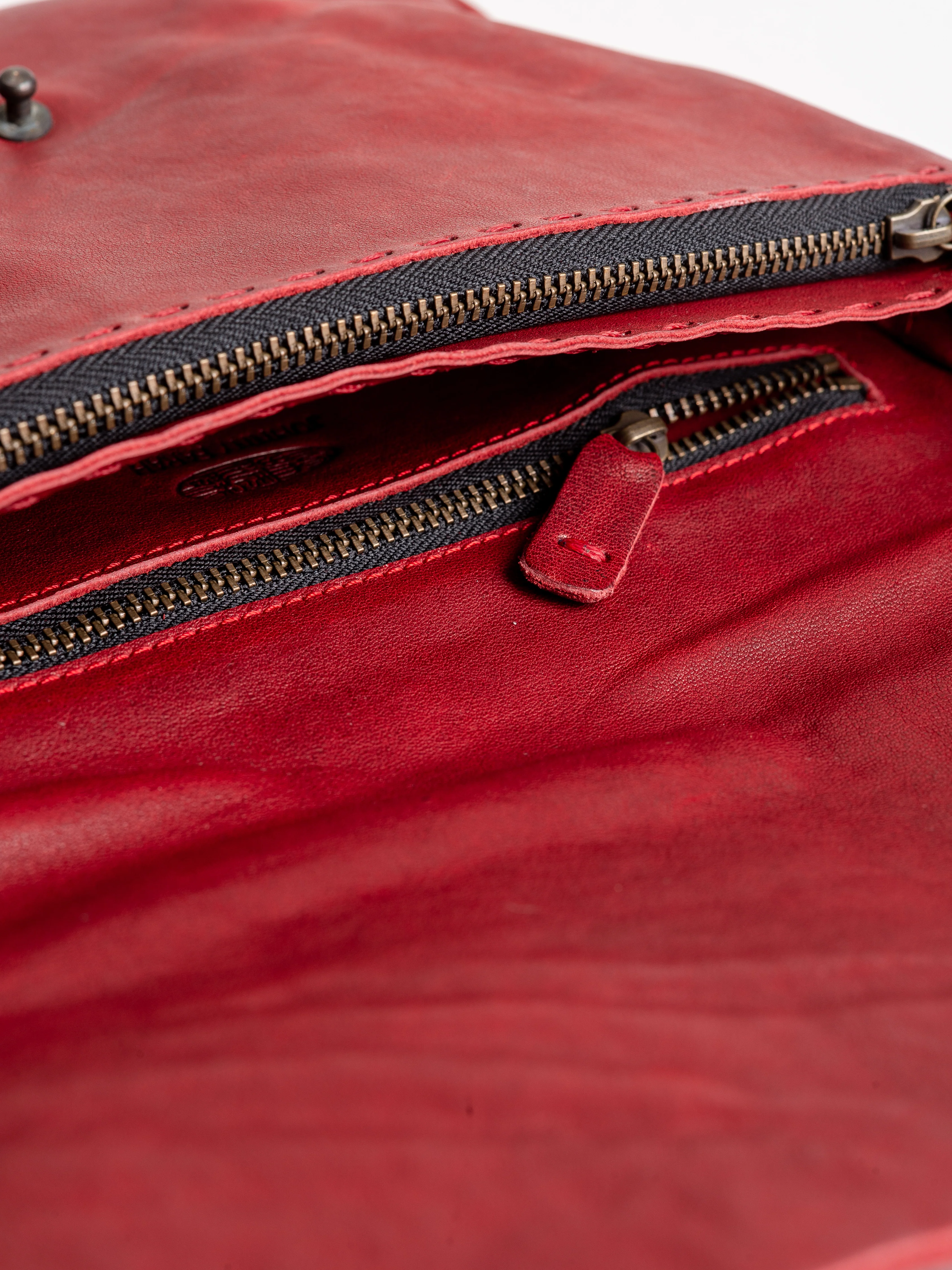 leather bag - red - Image 4