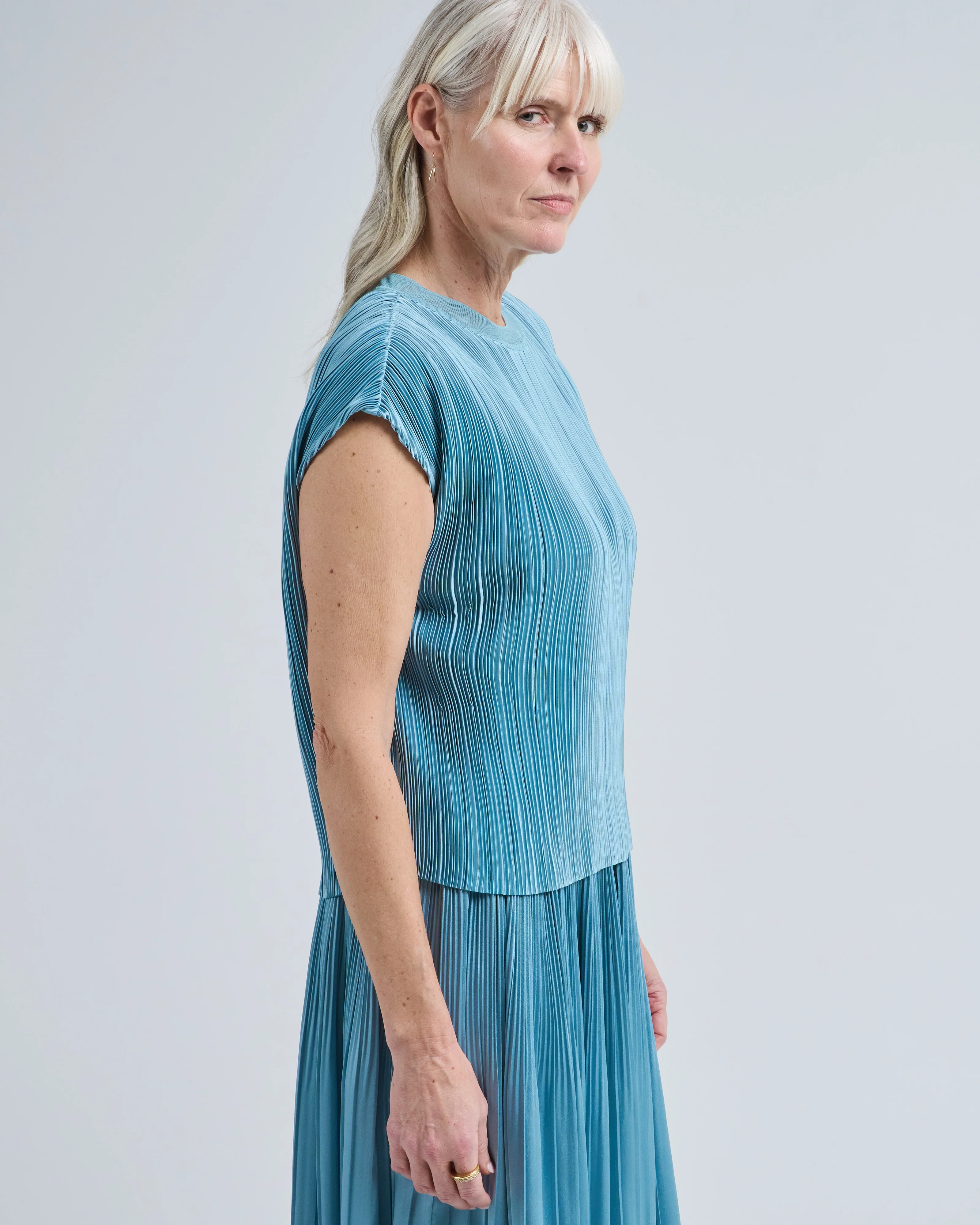 cedre pleated satin top - Image 4