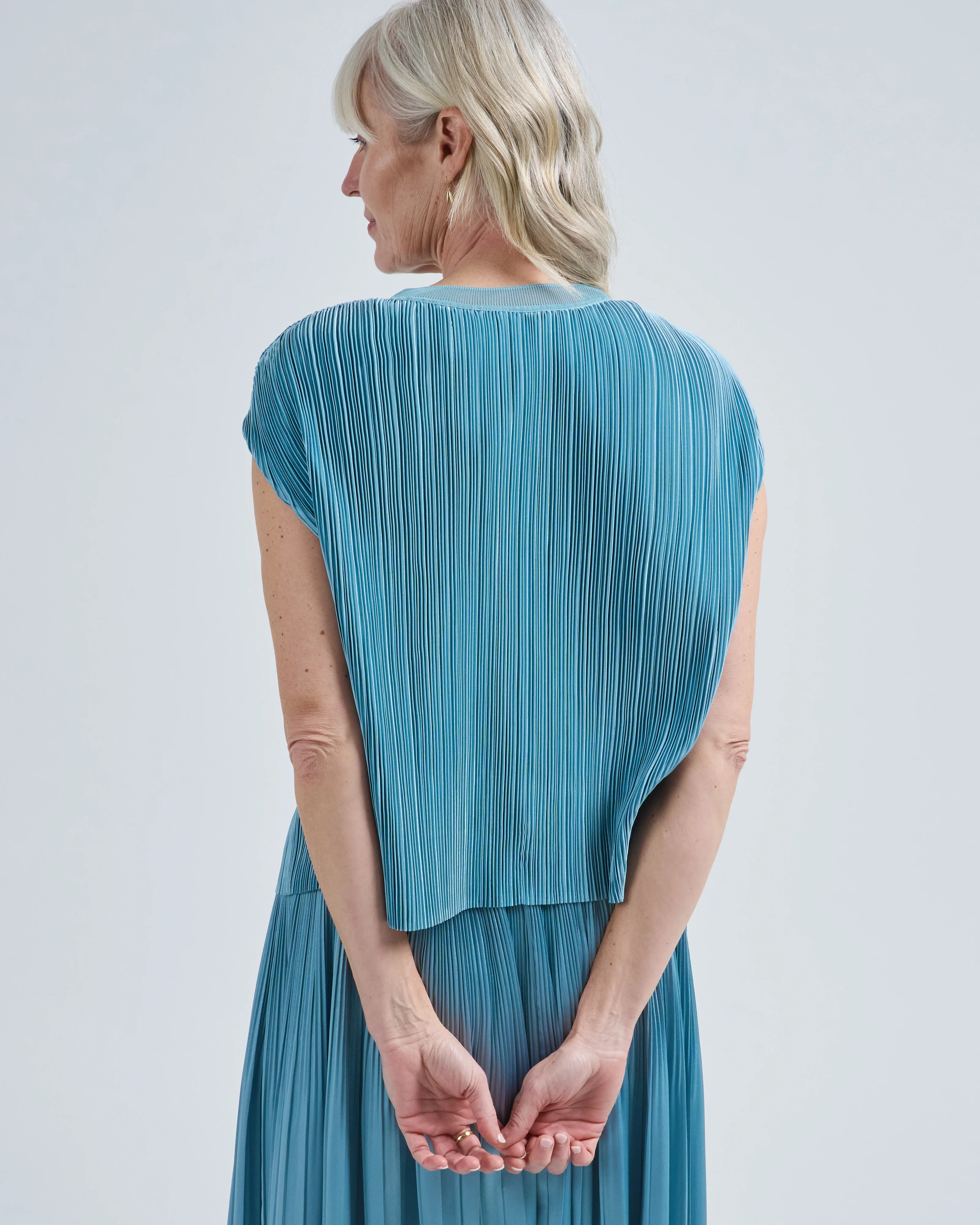 cedre pleated satin top - Image 5