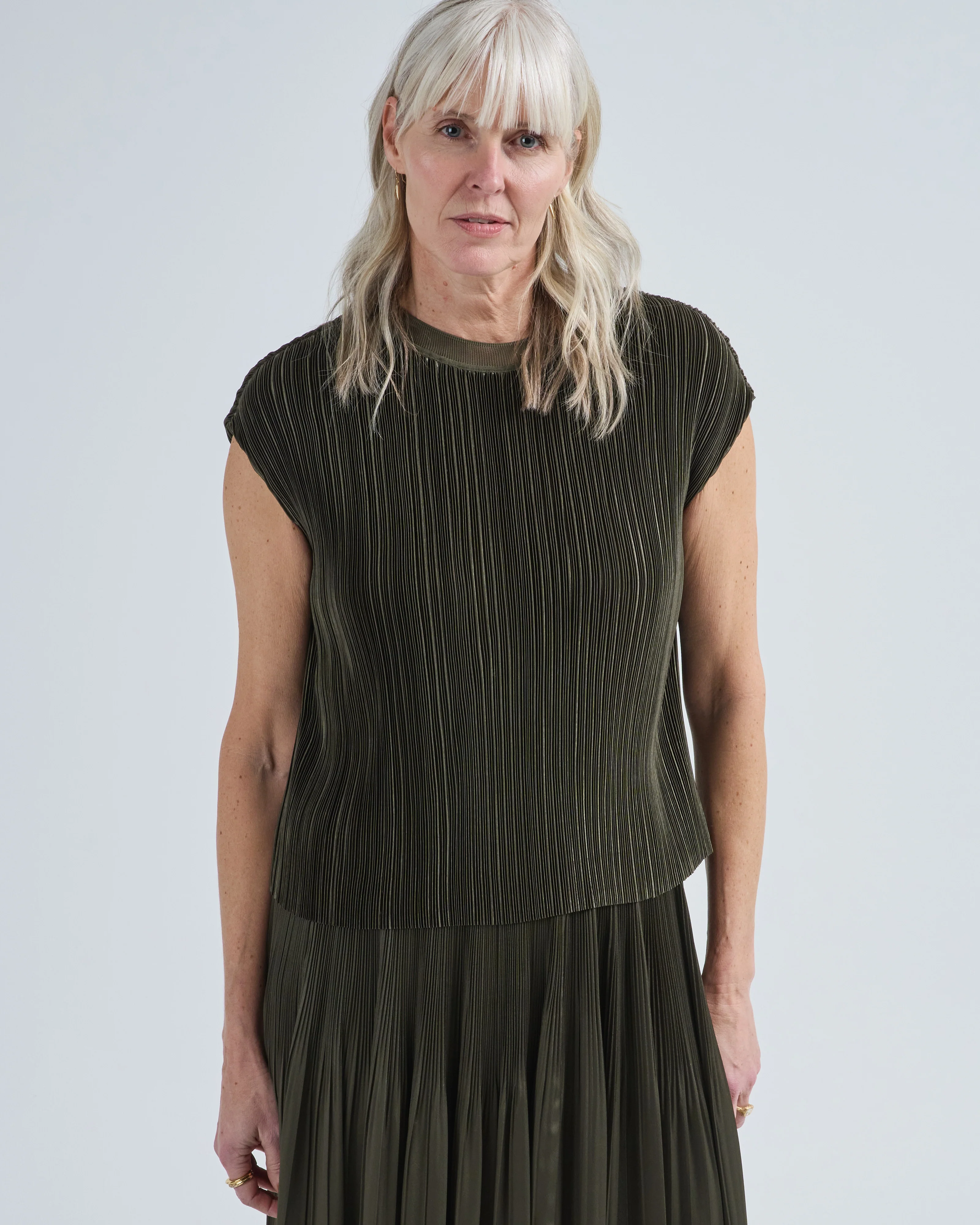cedre pleated satin top - Image 2