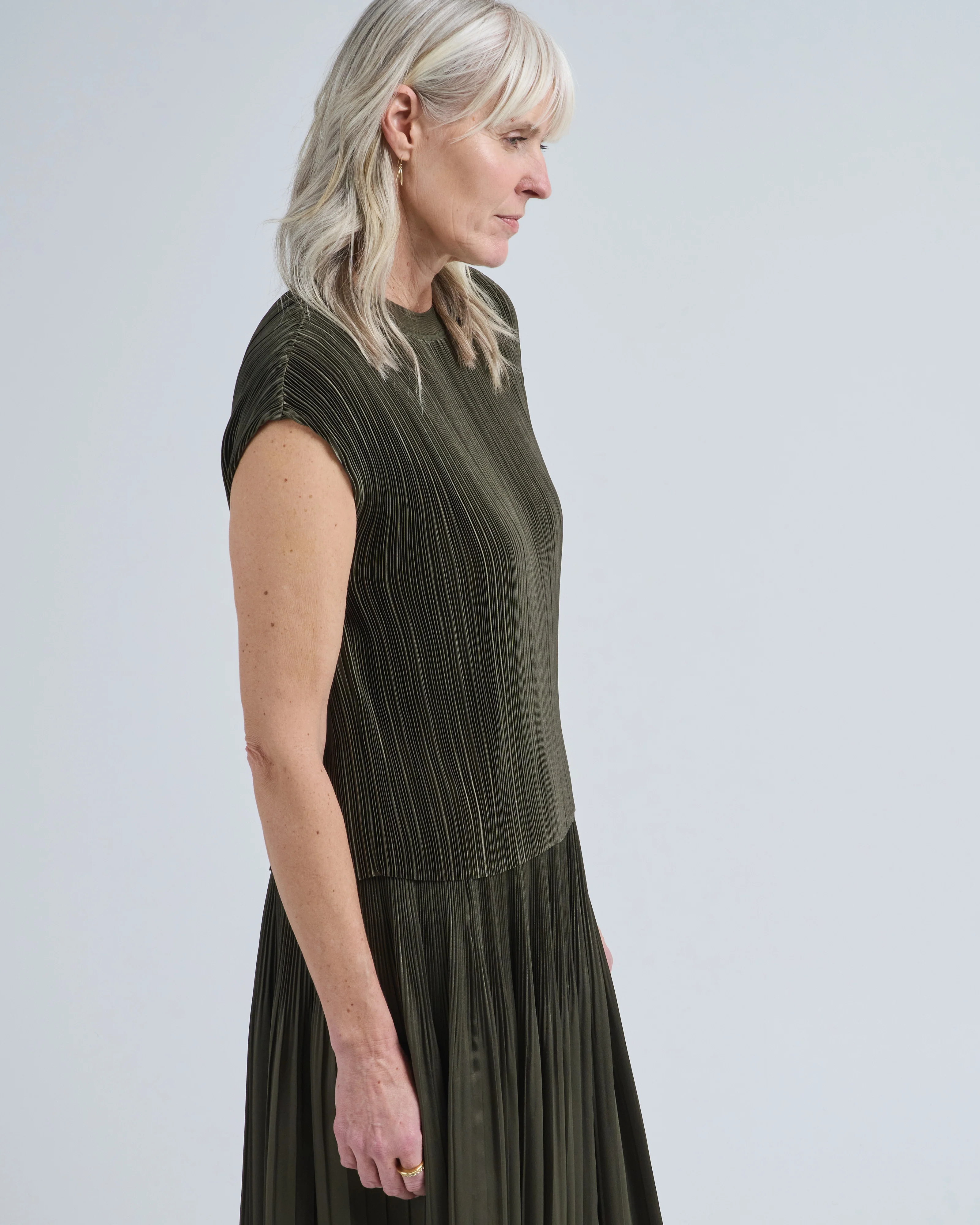 cedre pleated satin top - Image 3