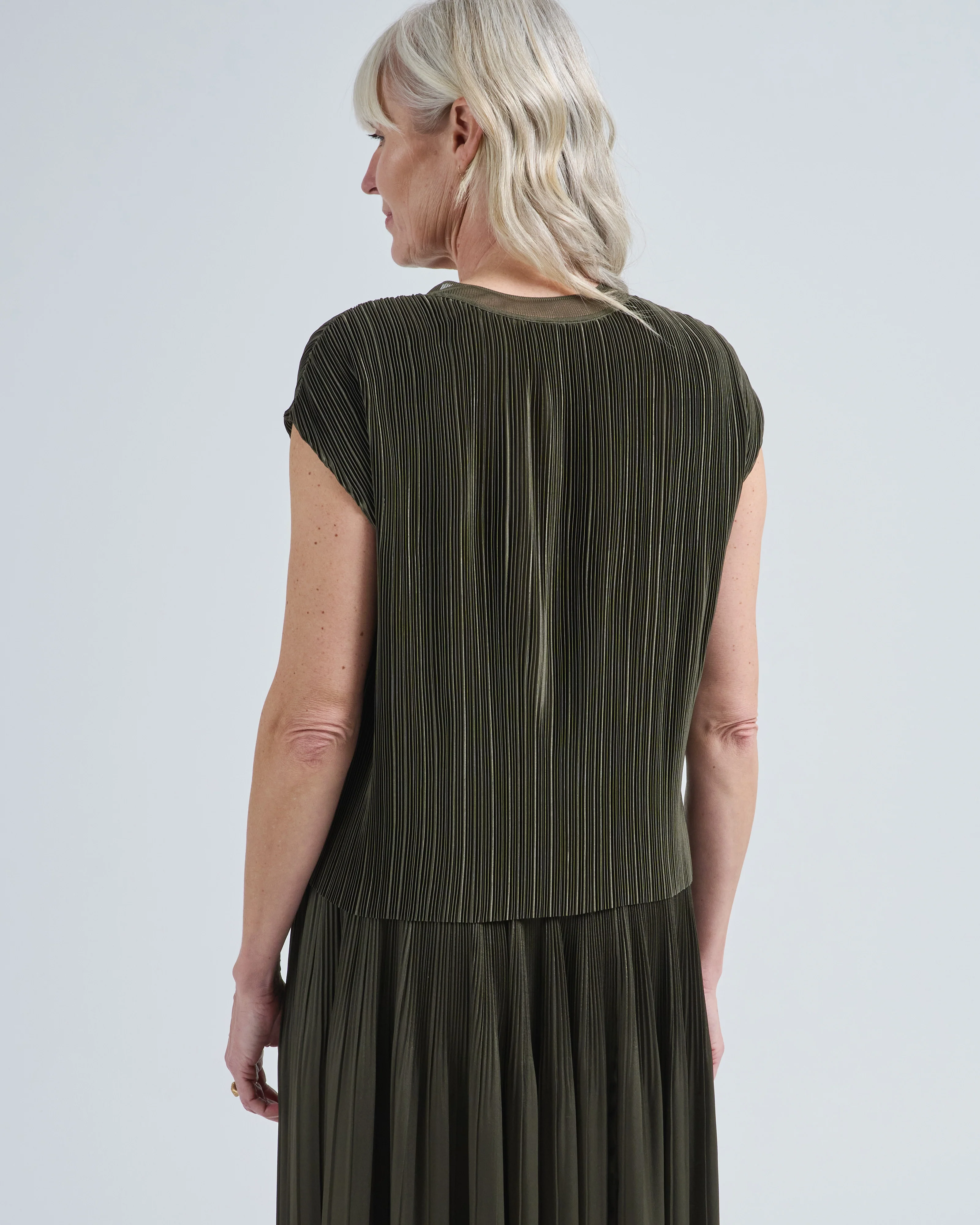 cedre pleated satin top - Image 4