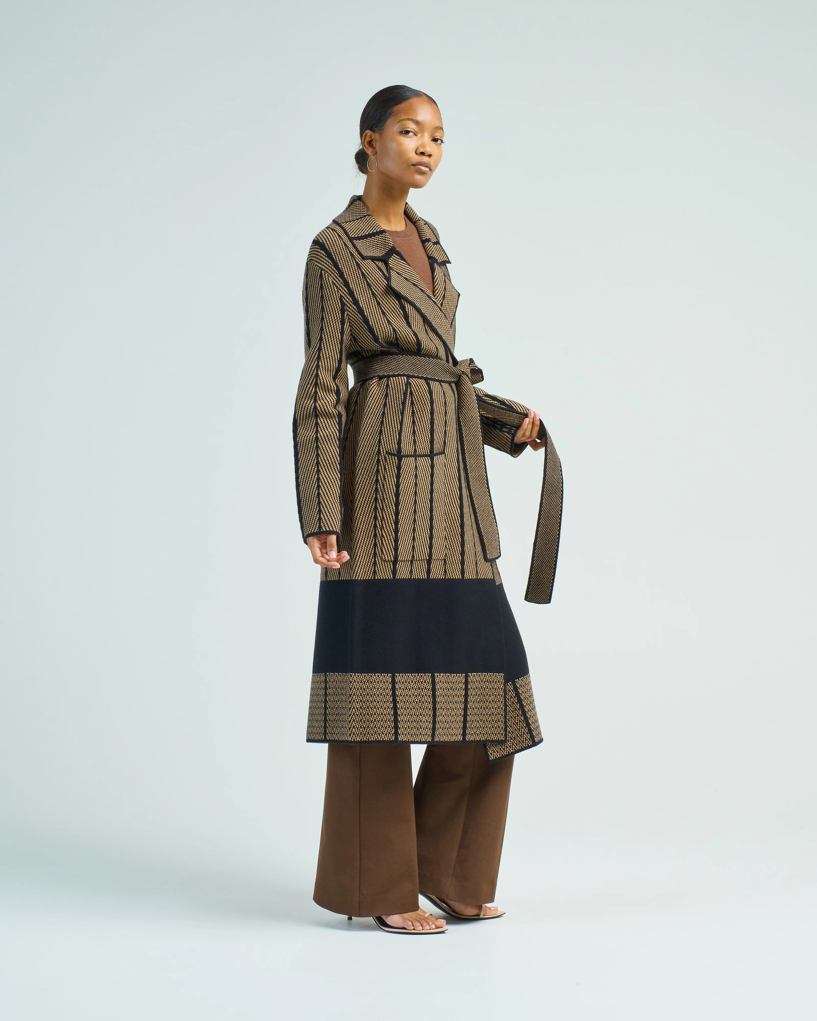 coat chevron jacquard - Image 3