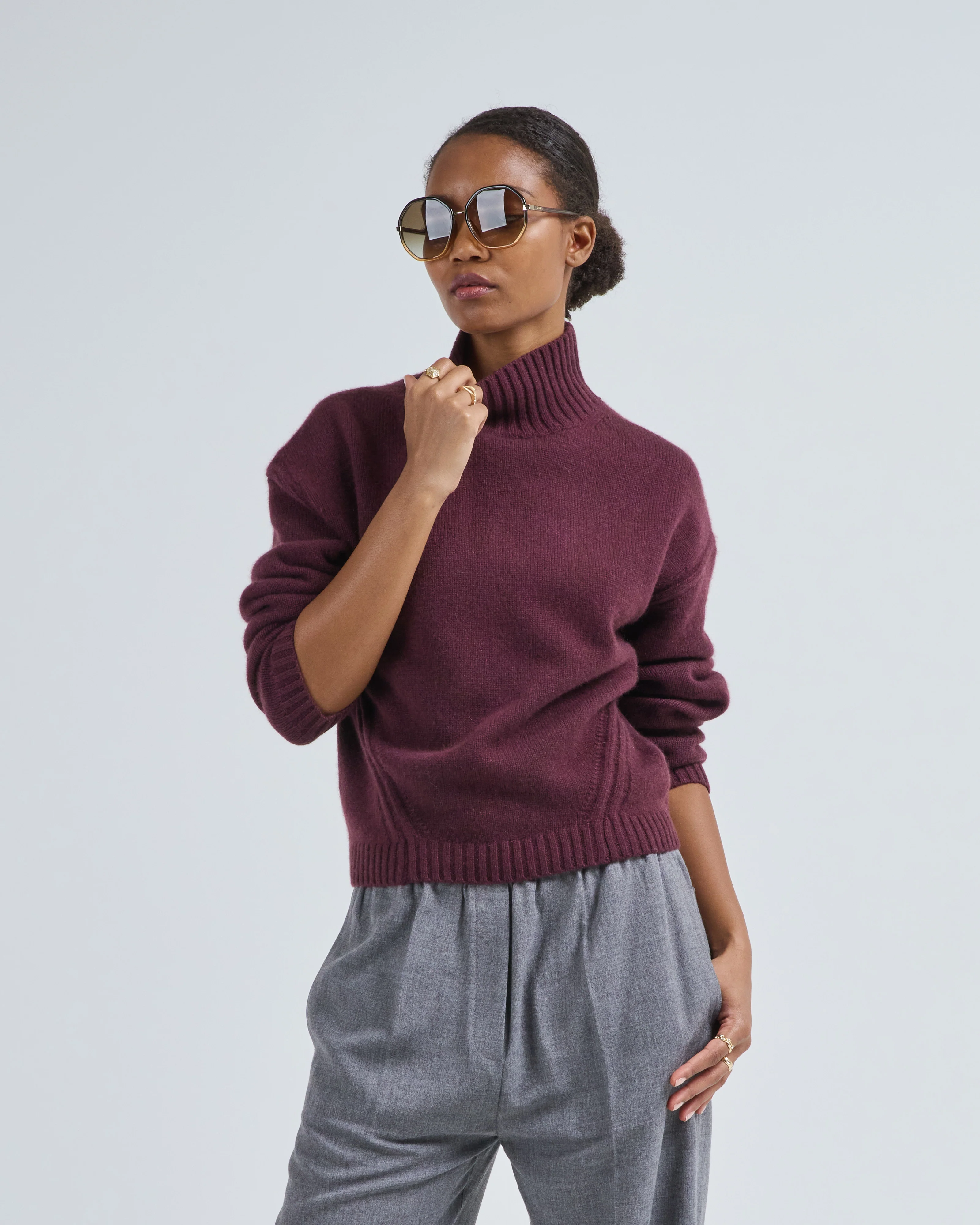 high neck cashmere sweater - Image 3