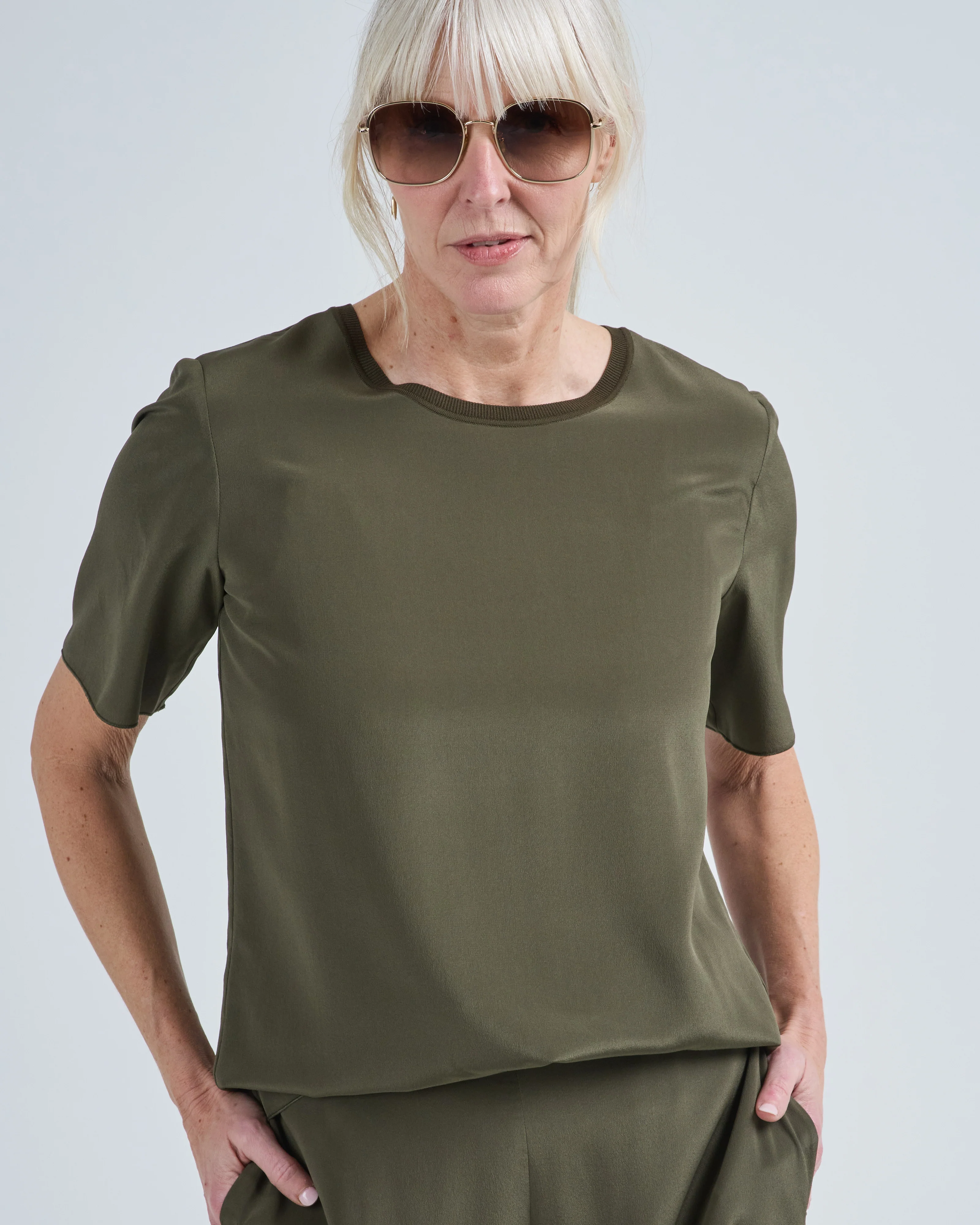 new rubin crepe de soie top - Image 2