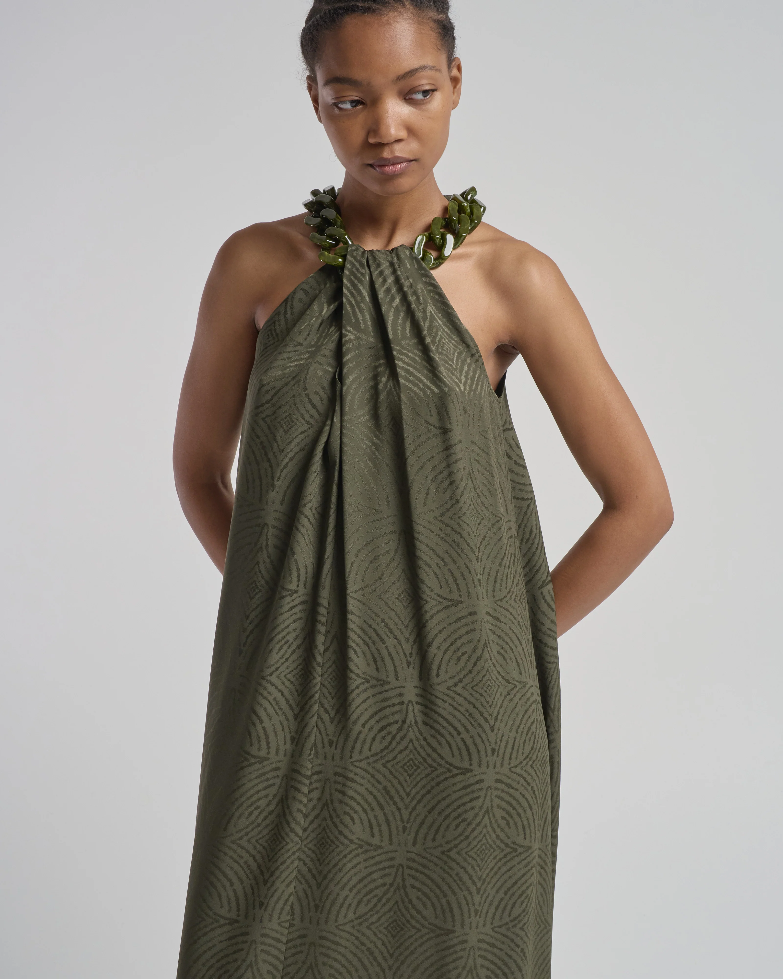 parc silk jacquard dress - Image 2