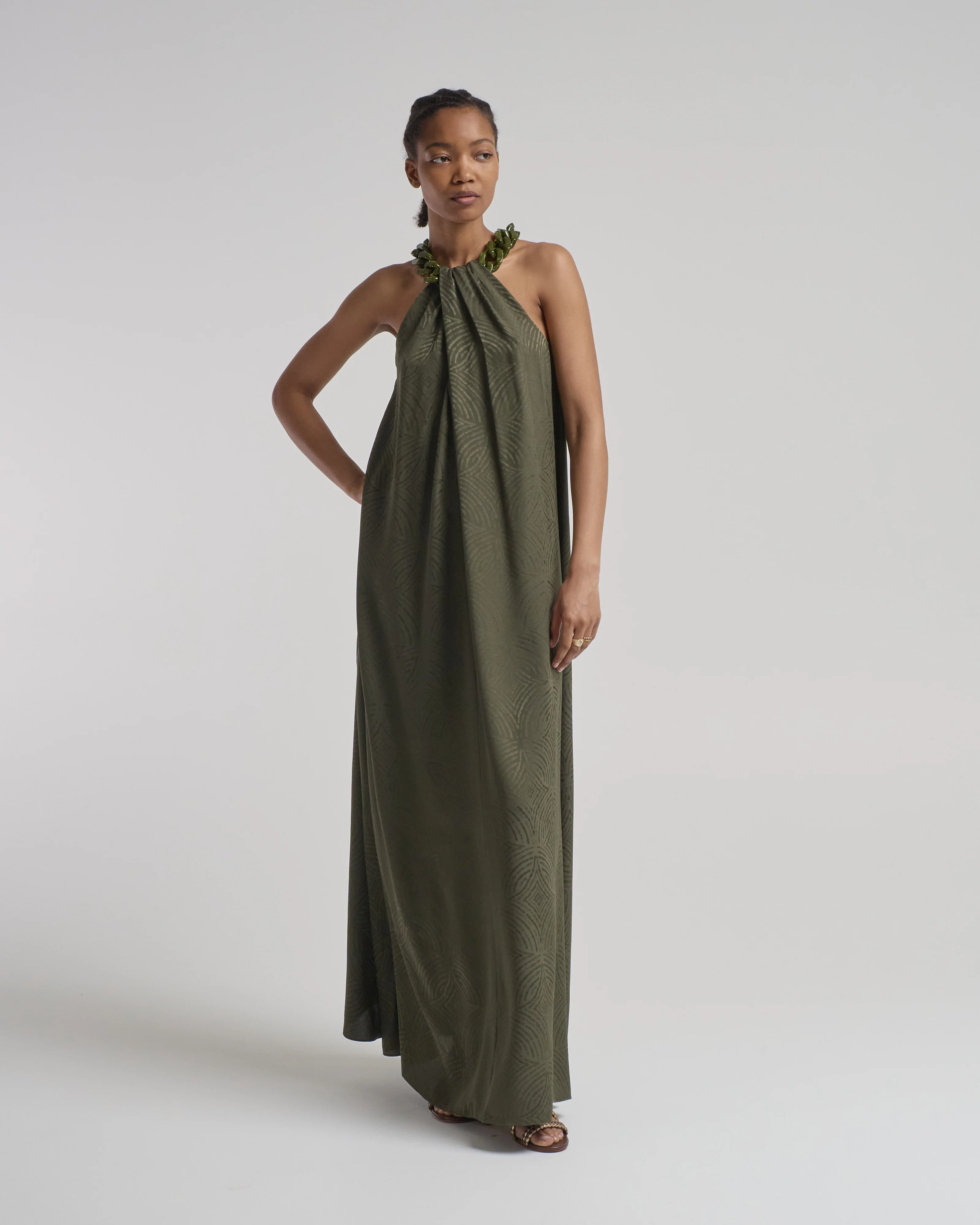 parc silk jacquard dress - Image 3