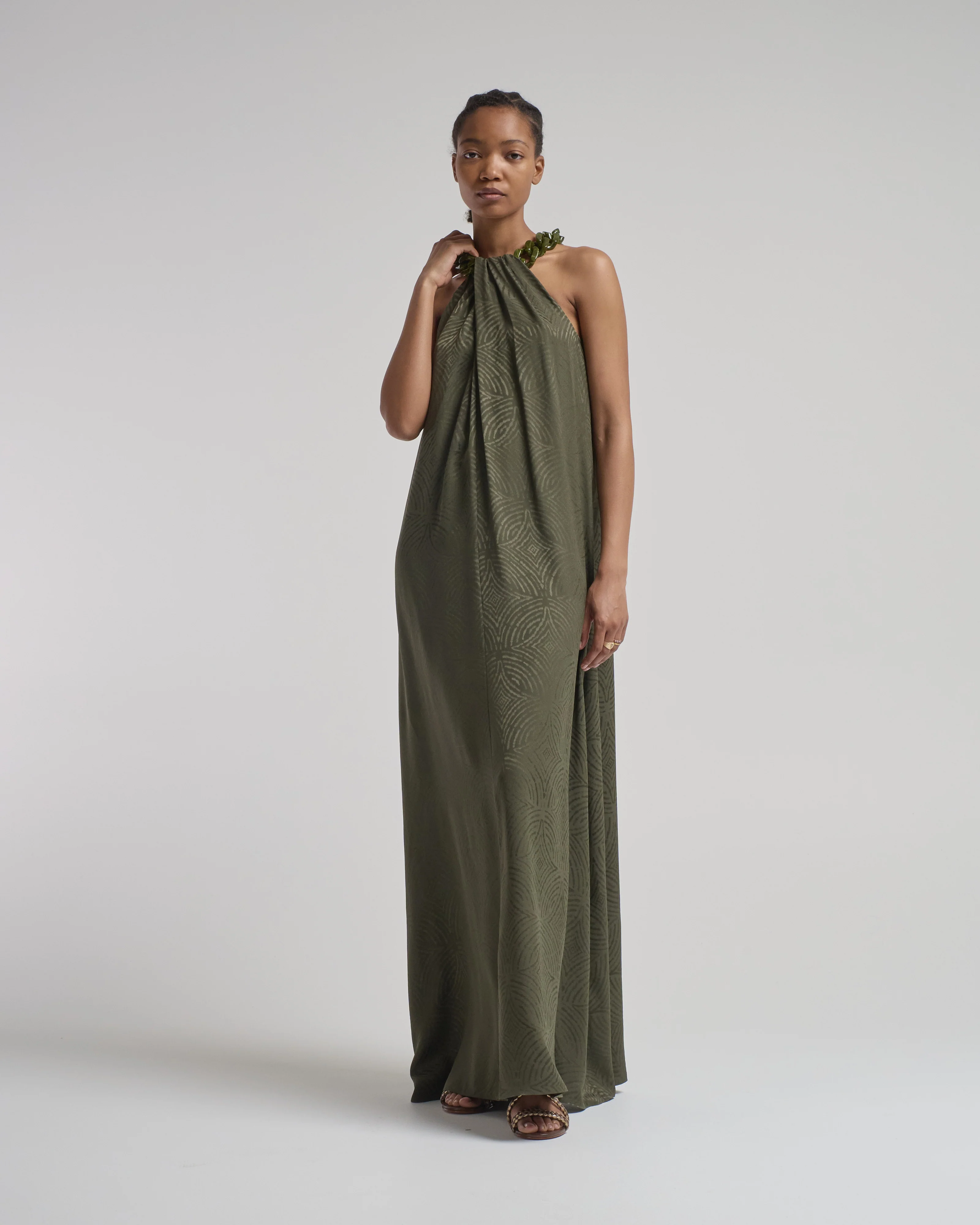 parc silk jacquard dress - Image 5