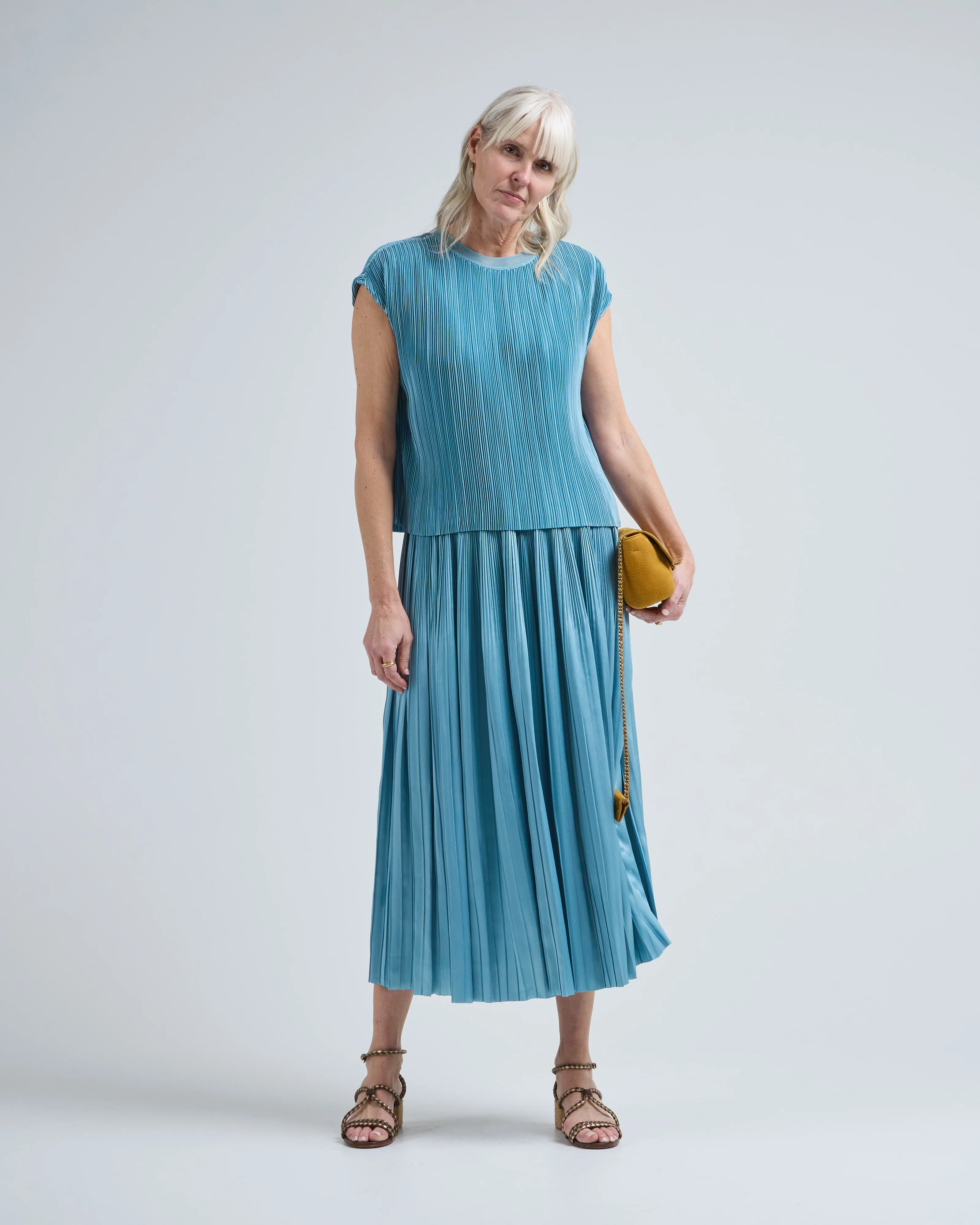 rabat pleated satin skirt - Image 2