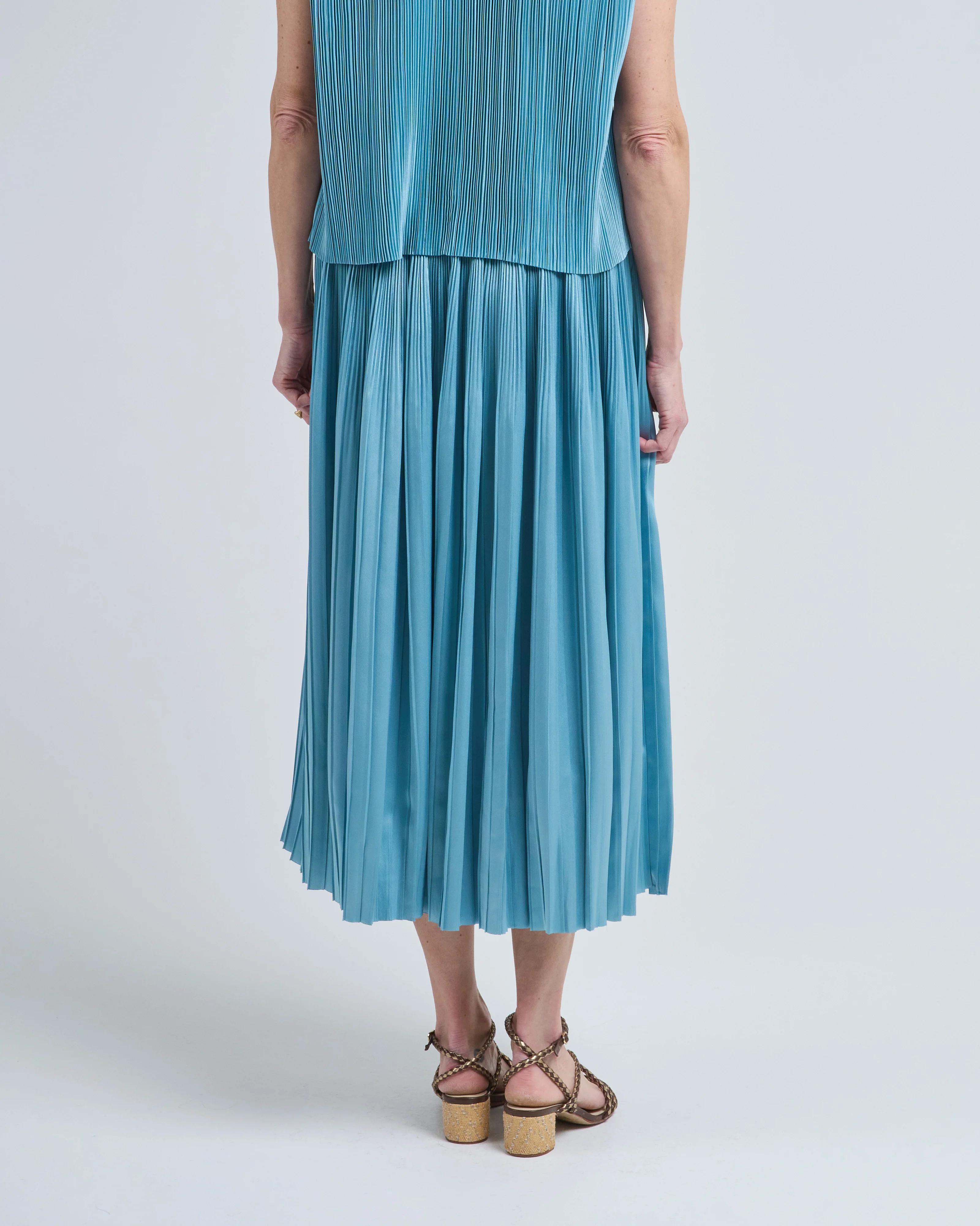rabat pleated satin skirt - Image 5