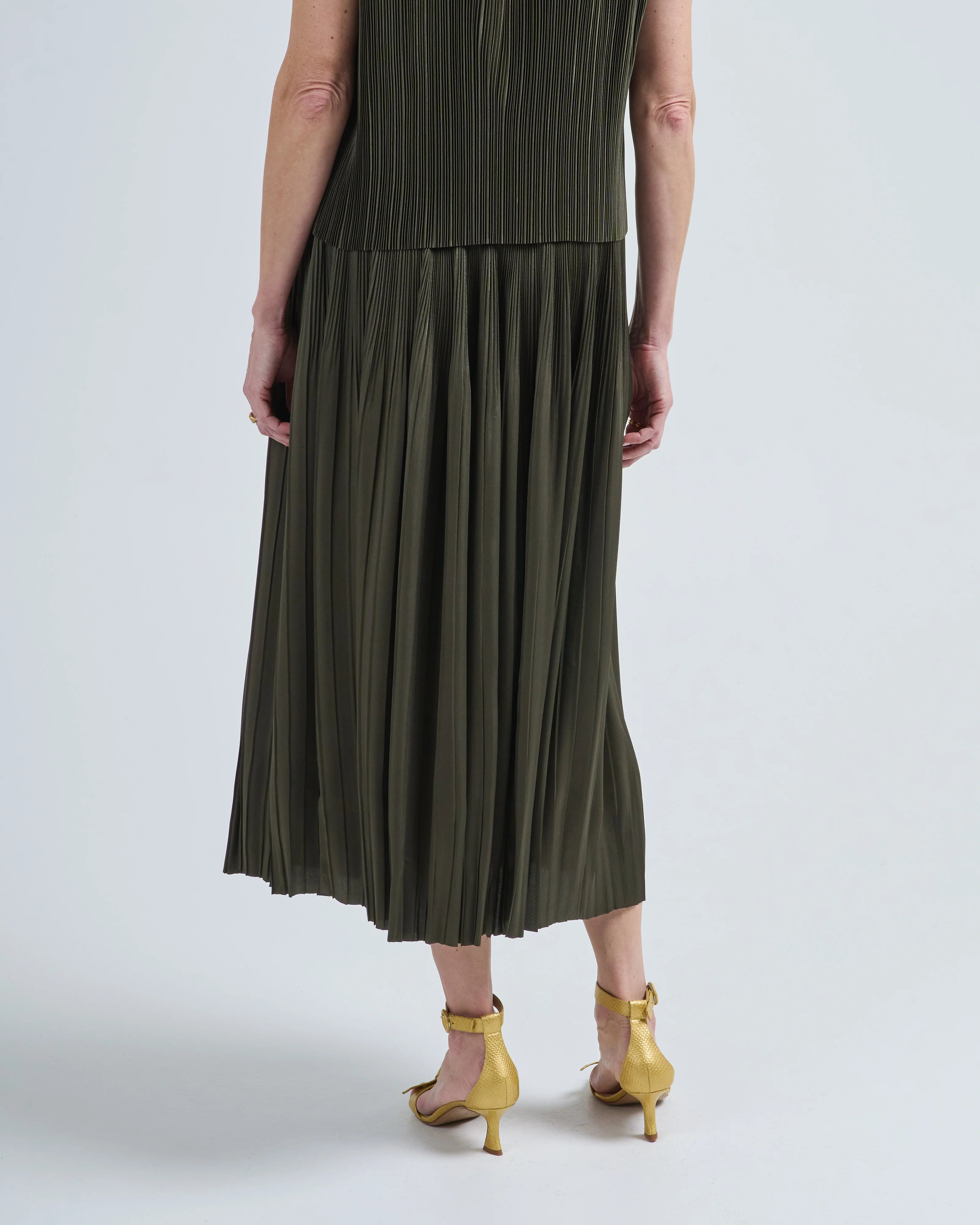rabat pleated satin skirt - Image 5