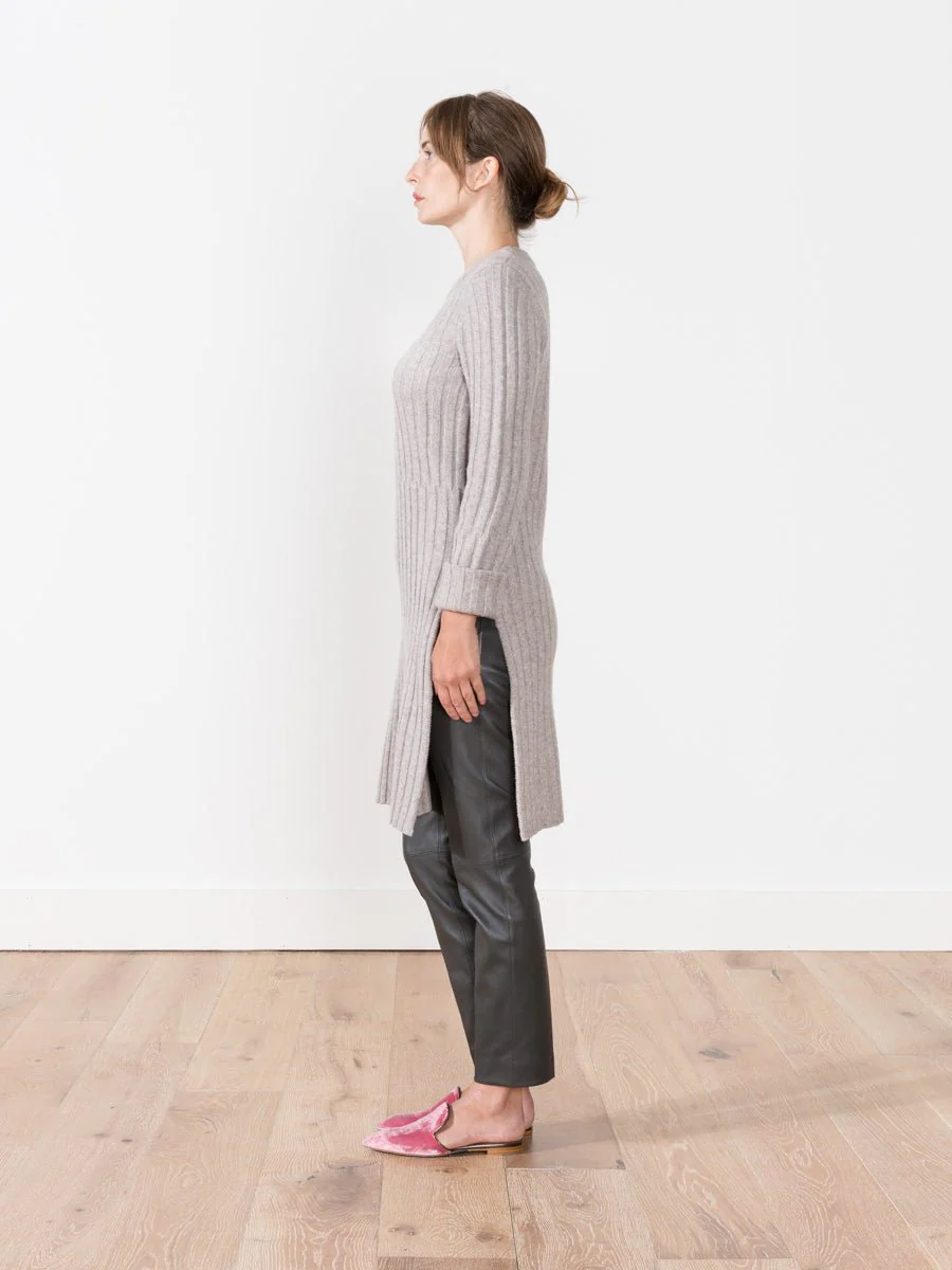 rib tunic sweater - Image 3
