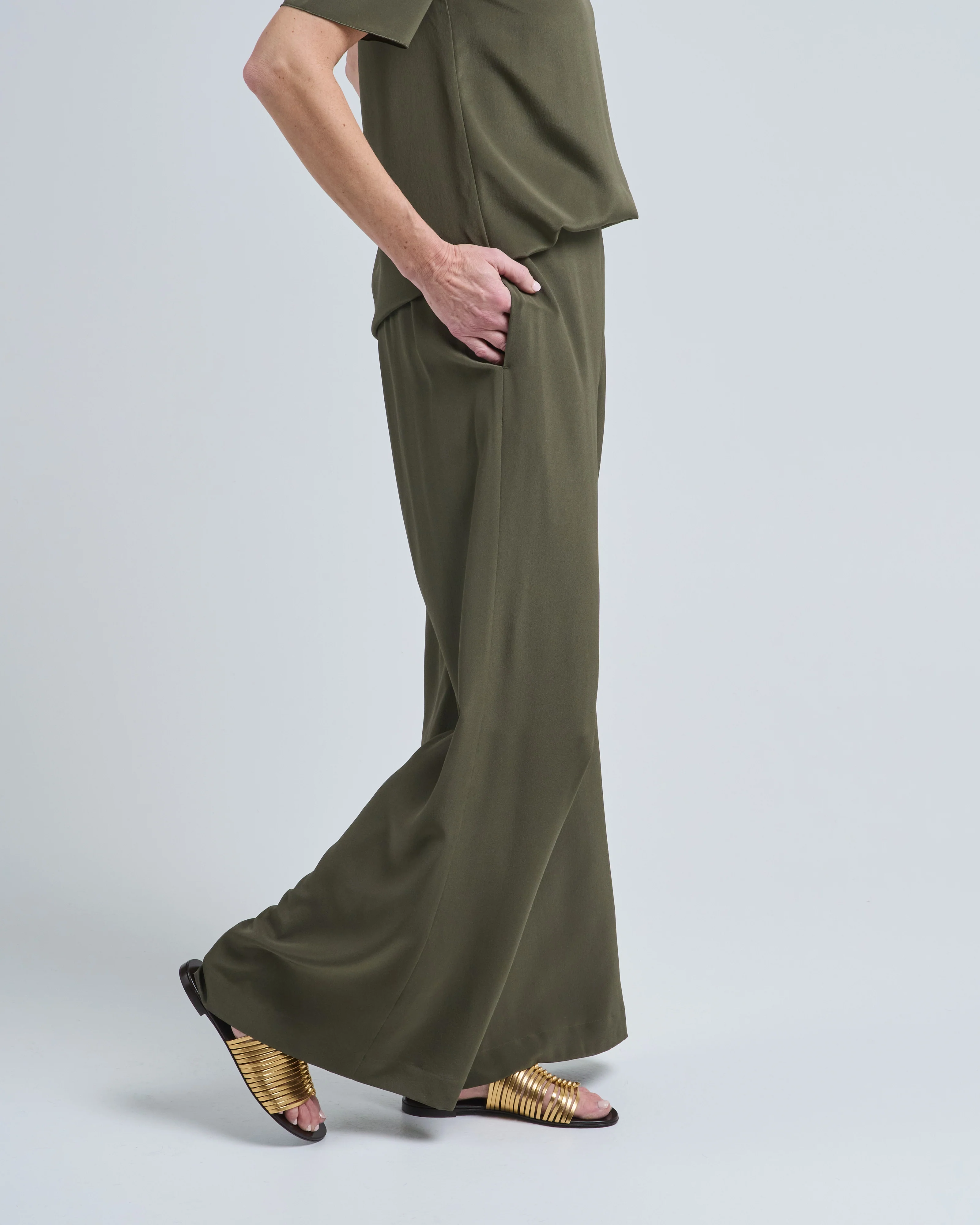 rihani crepe de soie pants - Image 2