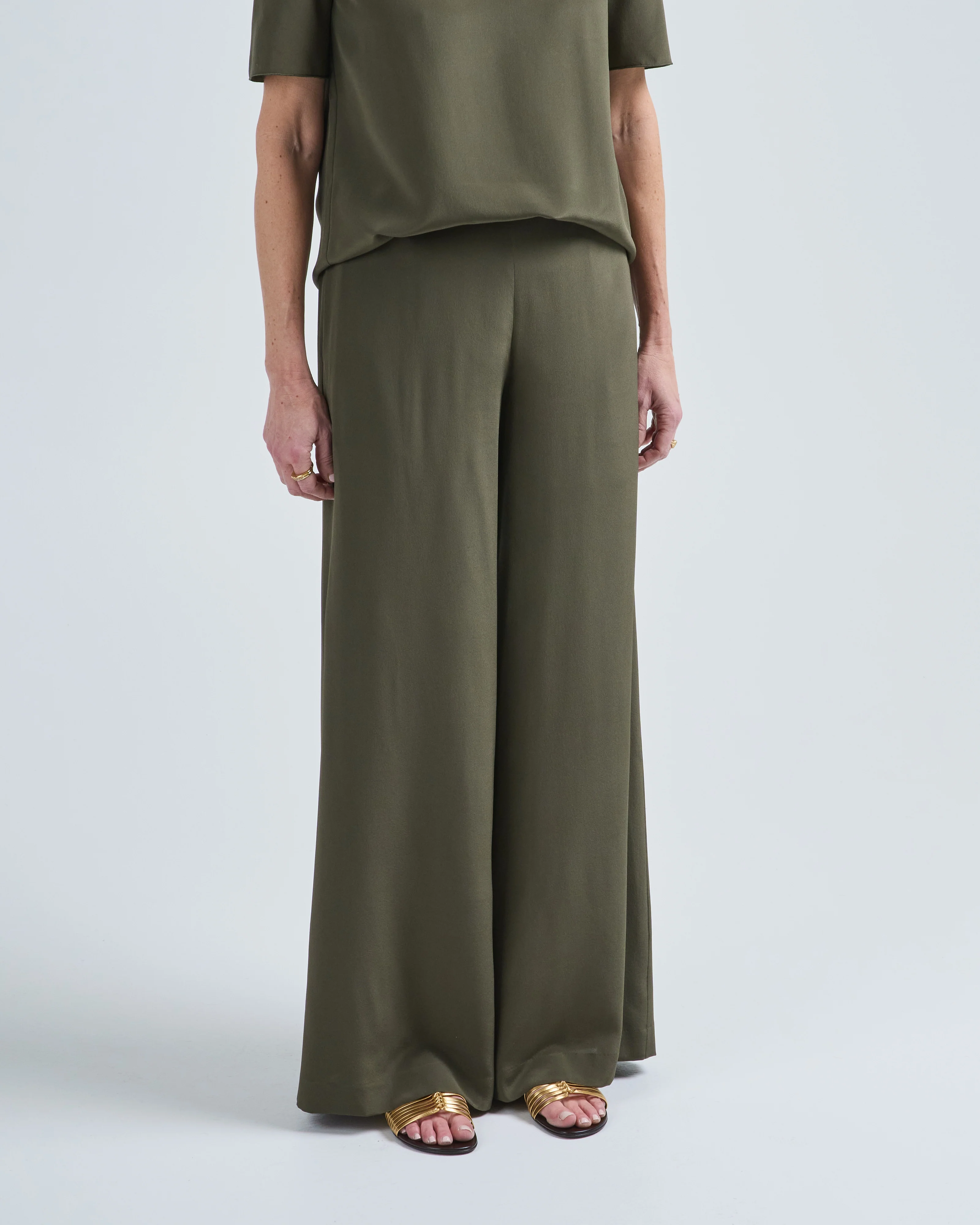 rihani crepe de soie pants - Image 3