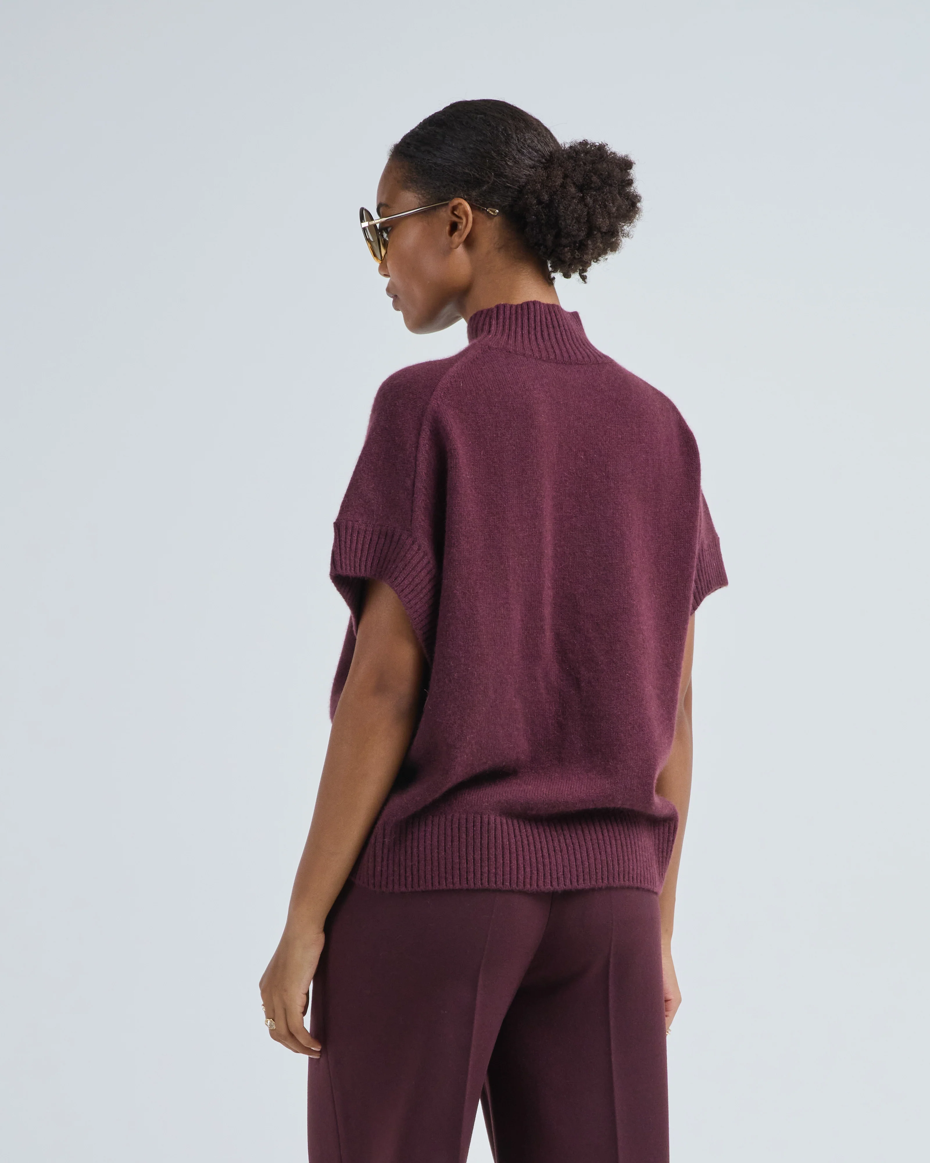 short sleeve cashmere sweater - Image 4