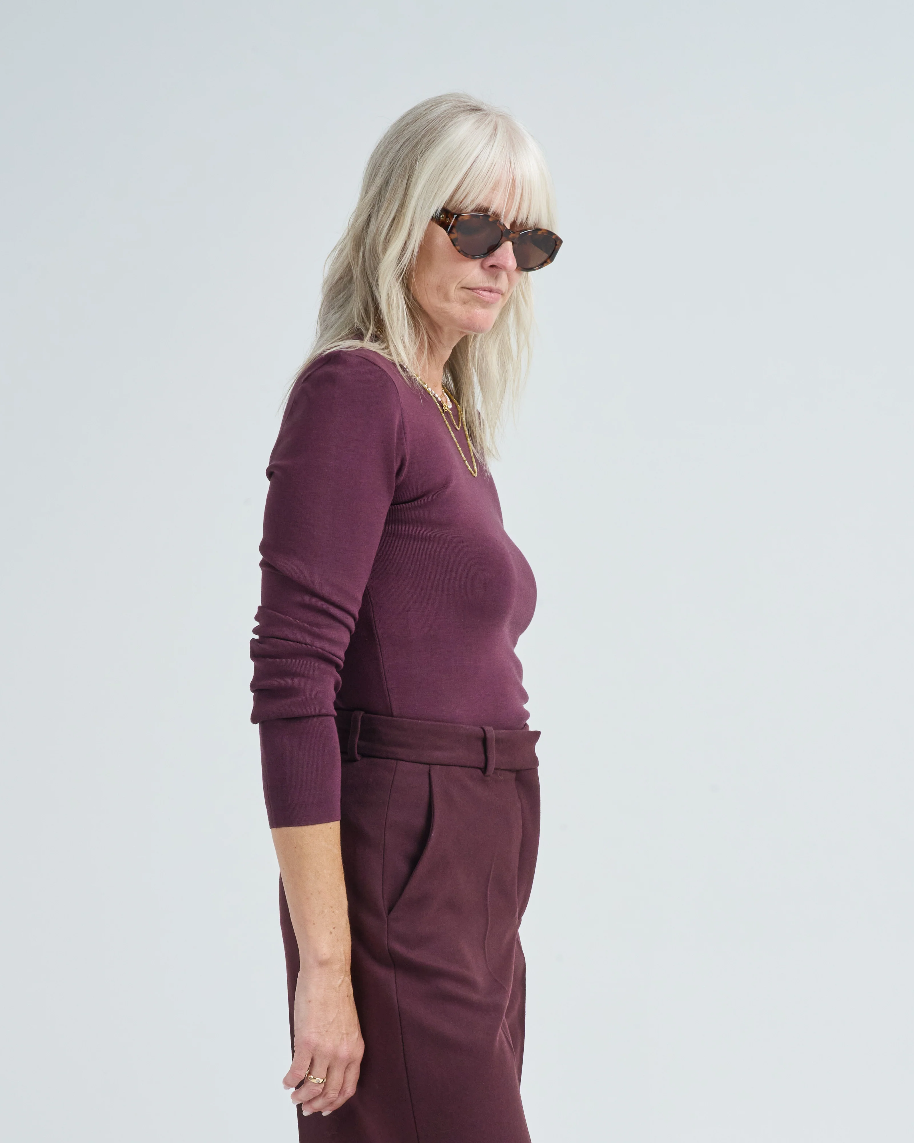 silk round neck sweater - Image 3