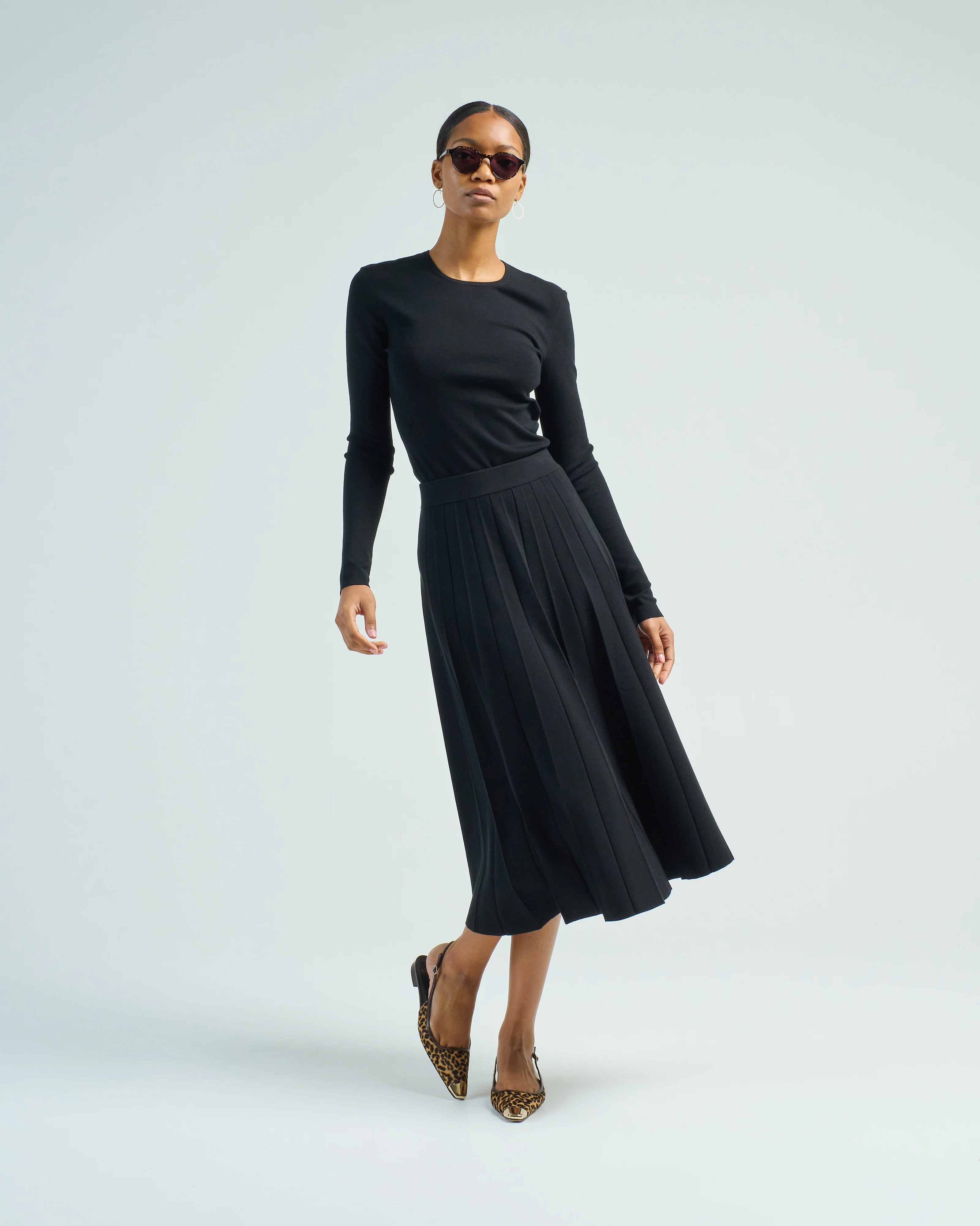 skirt silk stretch plisse - Image 2