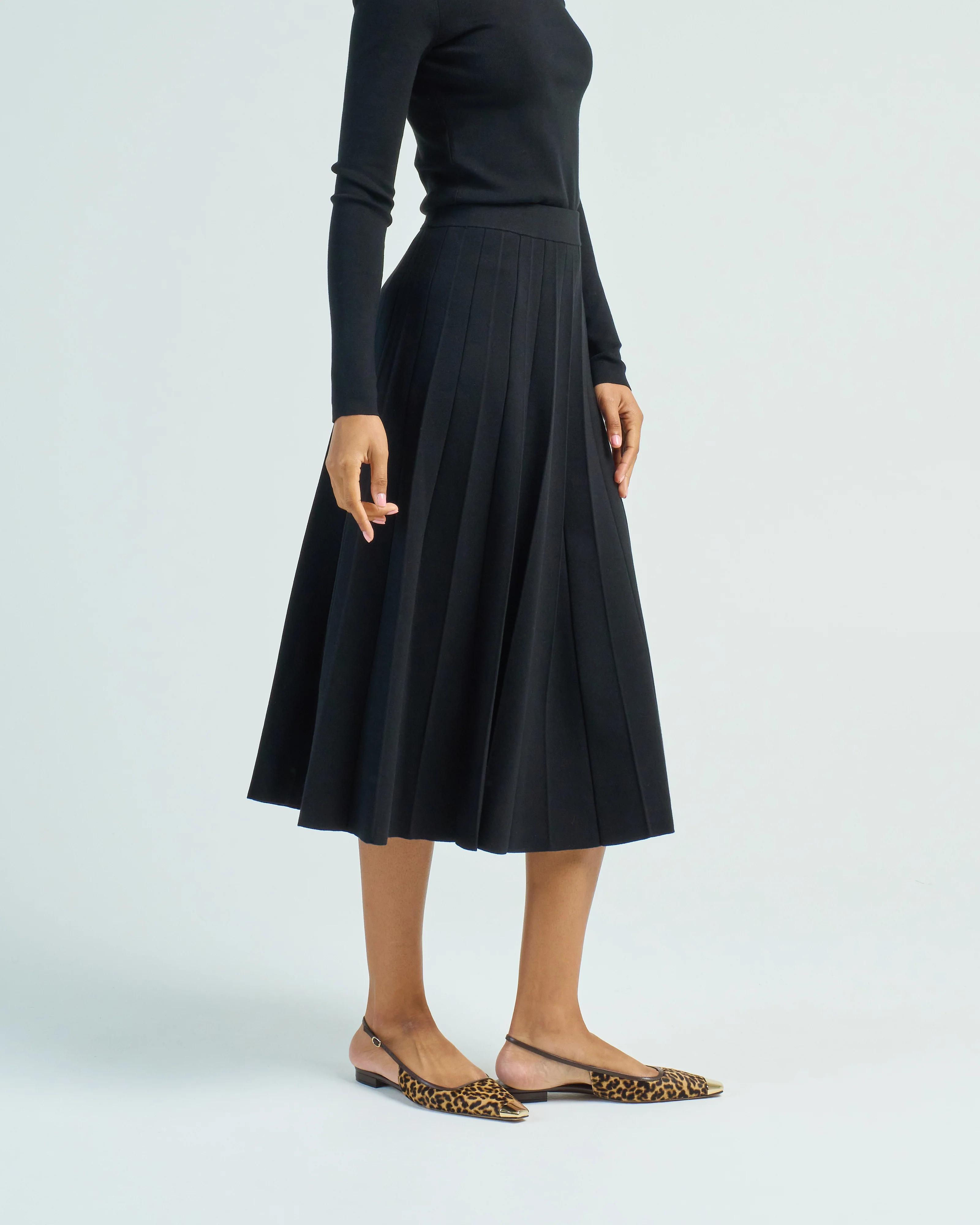 skirt silk stretch plisse - Image 3