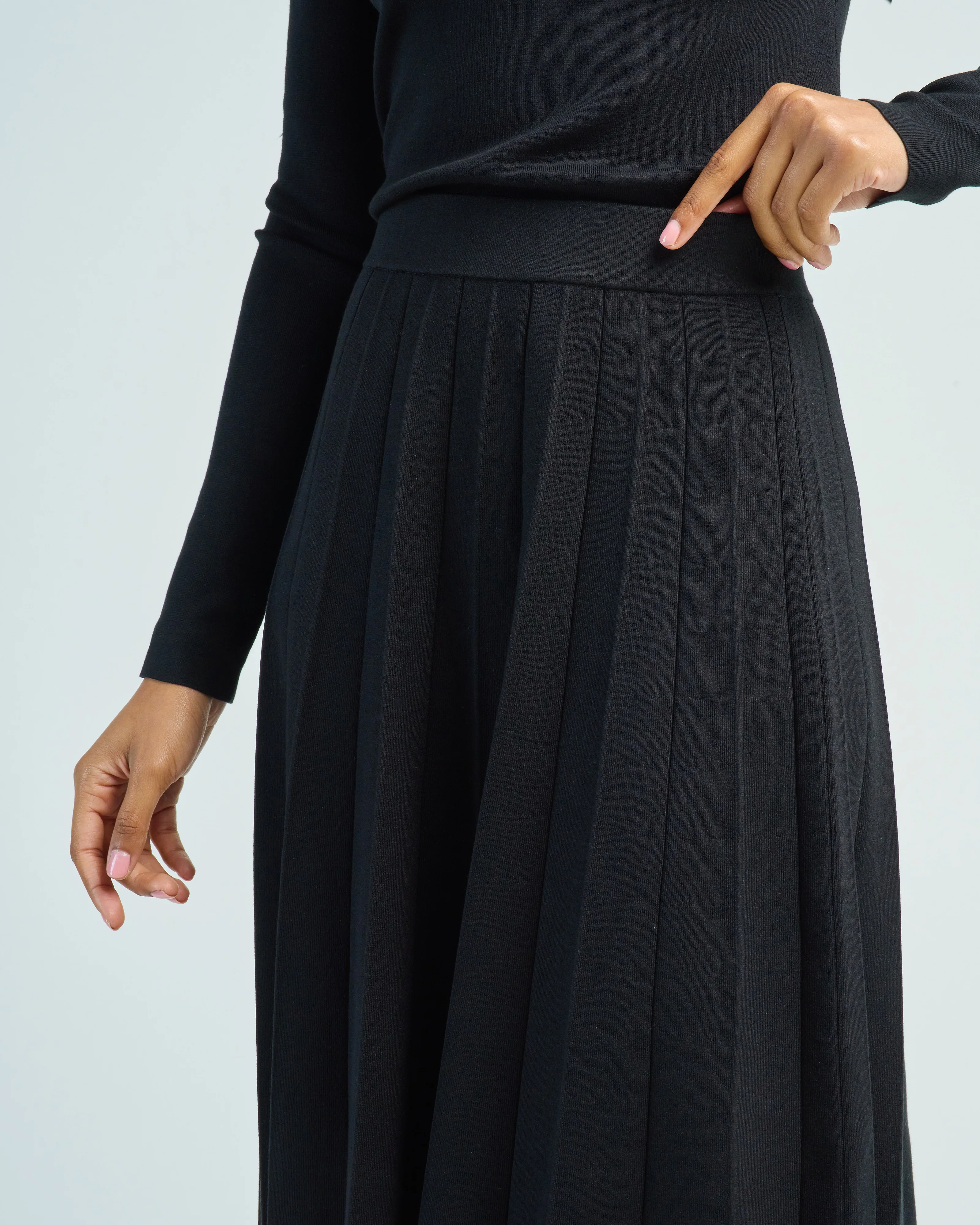 skirt silk stretch plisse - Image 5