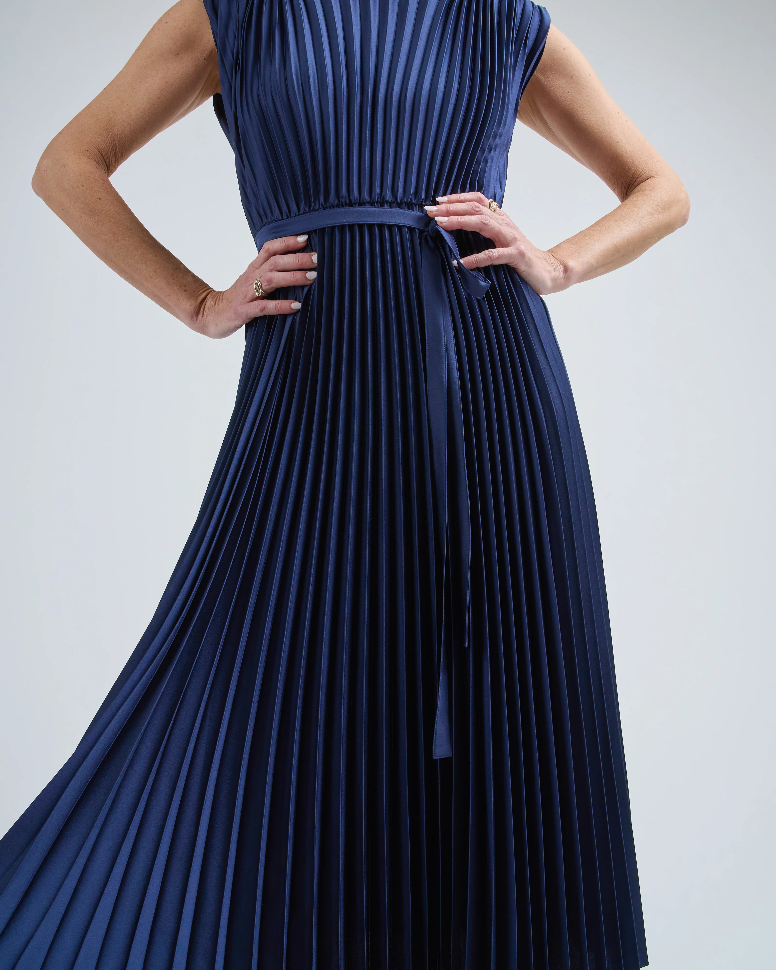 volta dress knit weave plisse - Image 2