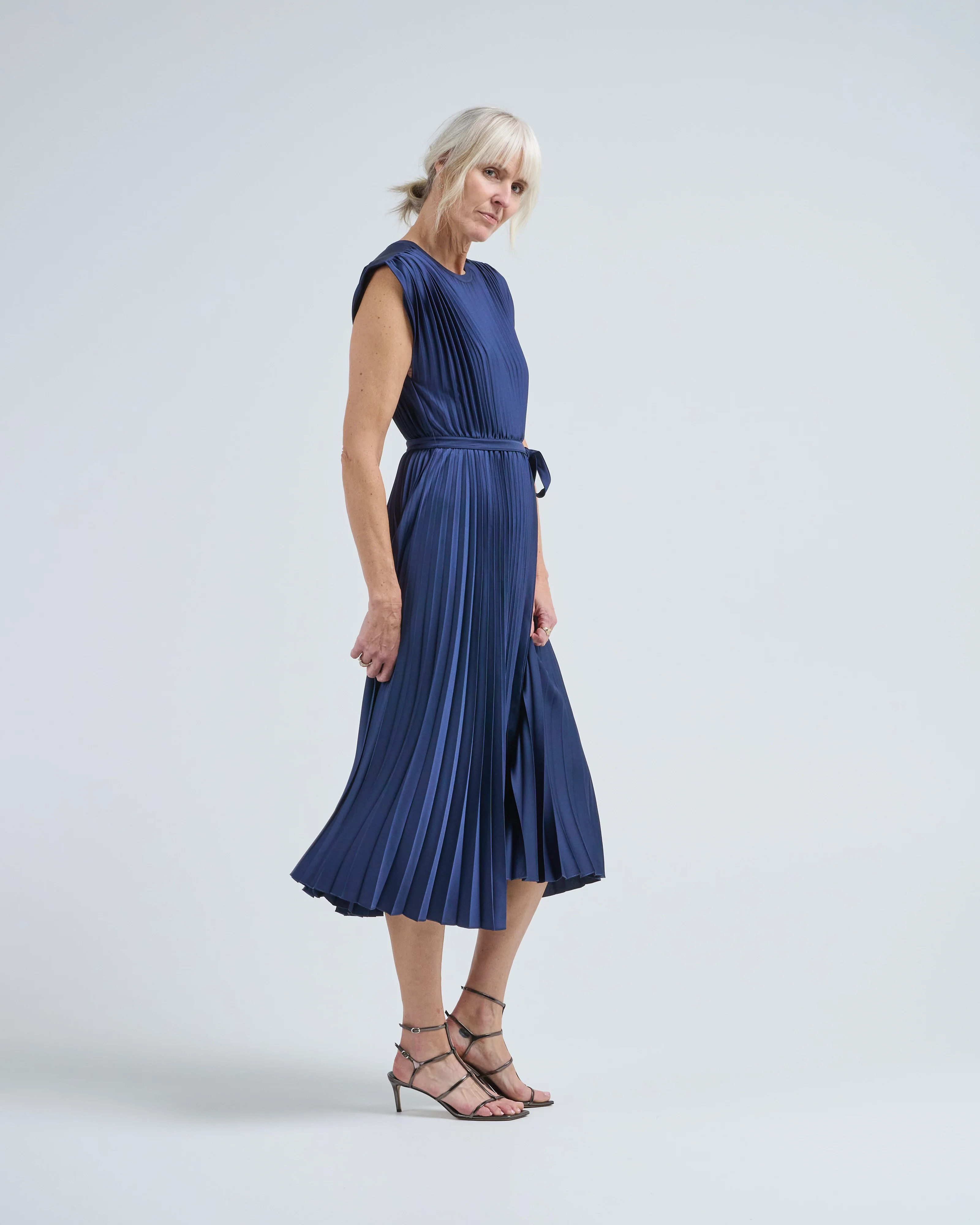 volta dress knit weave plisse - Image 3