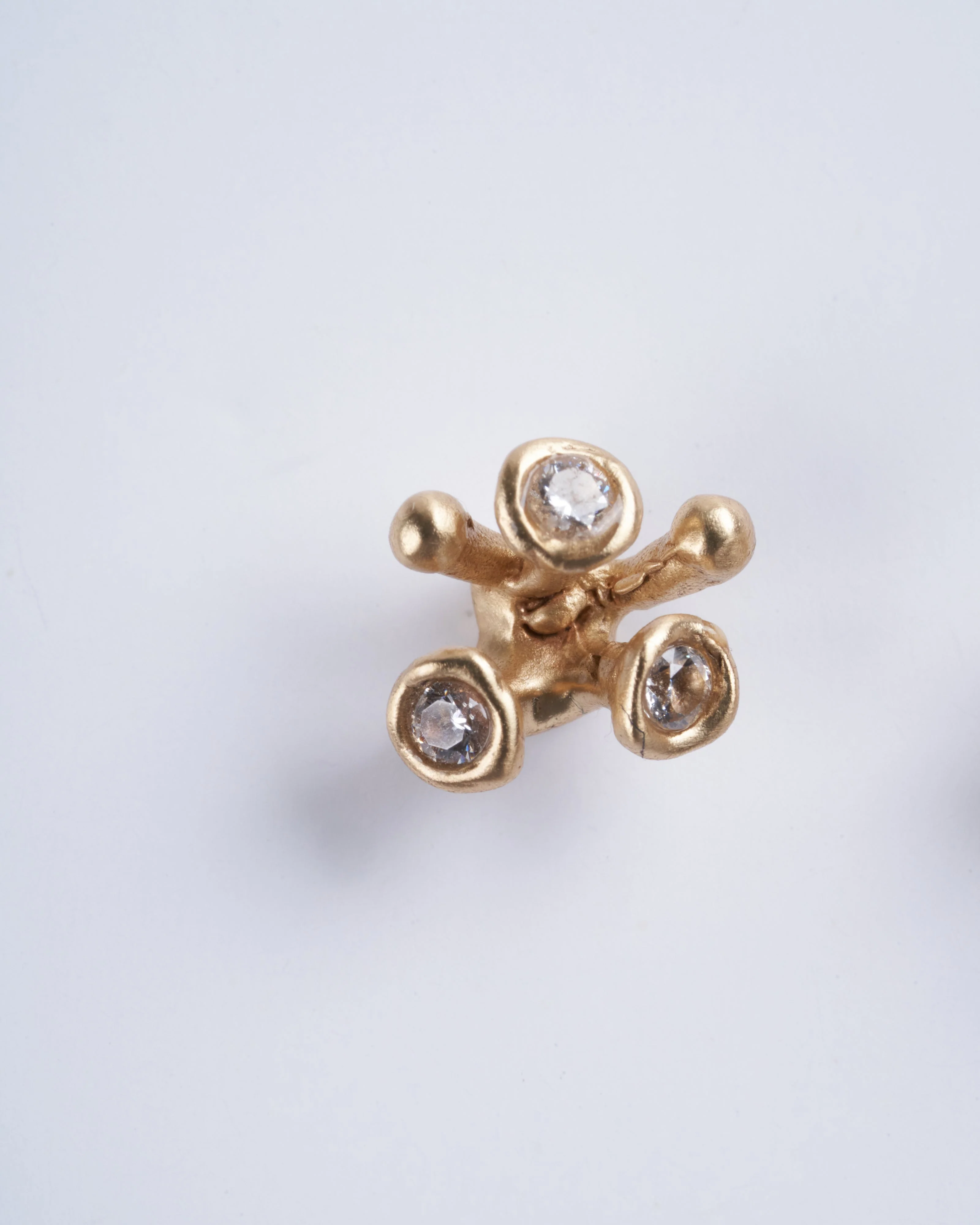 blossom bronze post earrings - Image 2