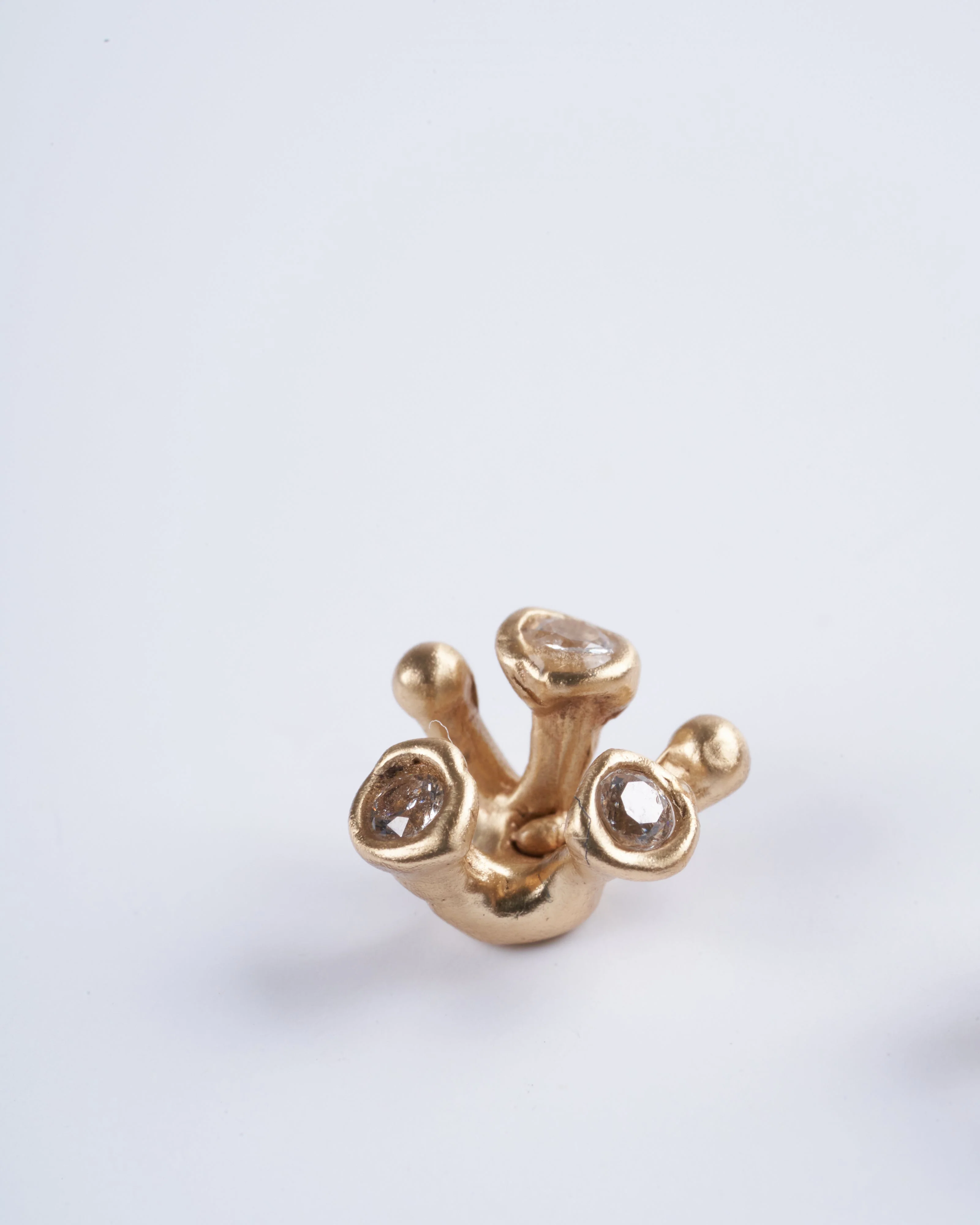 blossom bronze post earrings - Image 4