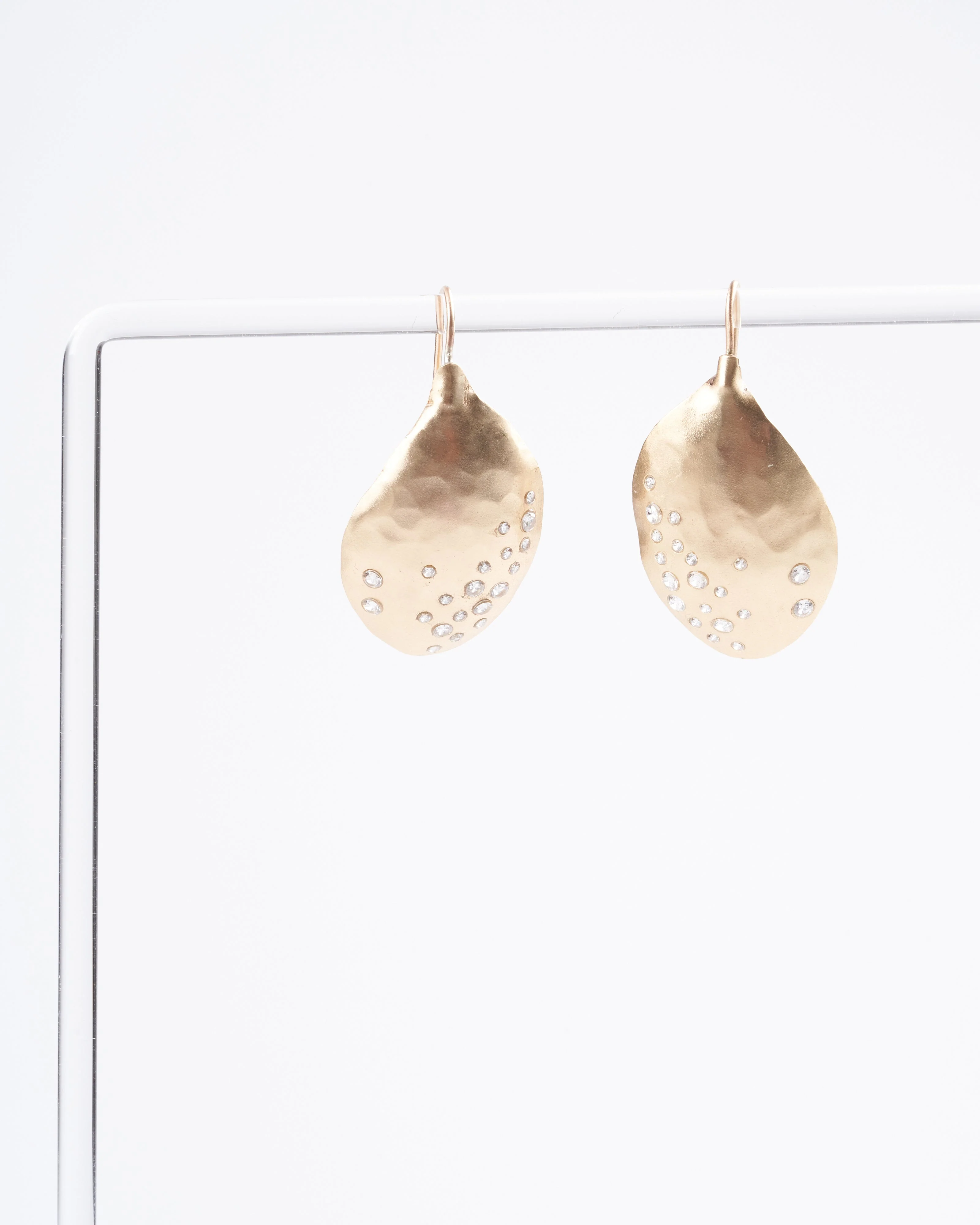 bronze petal earring- bronze