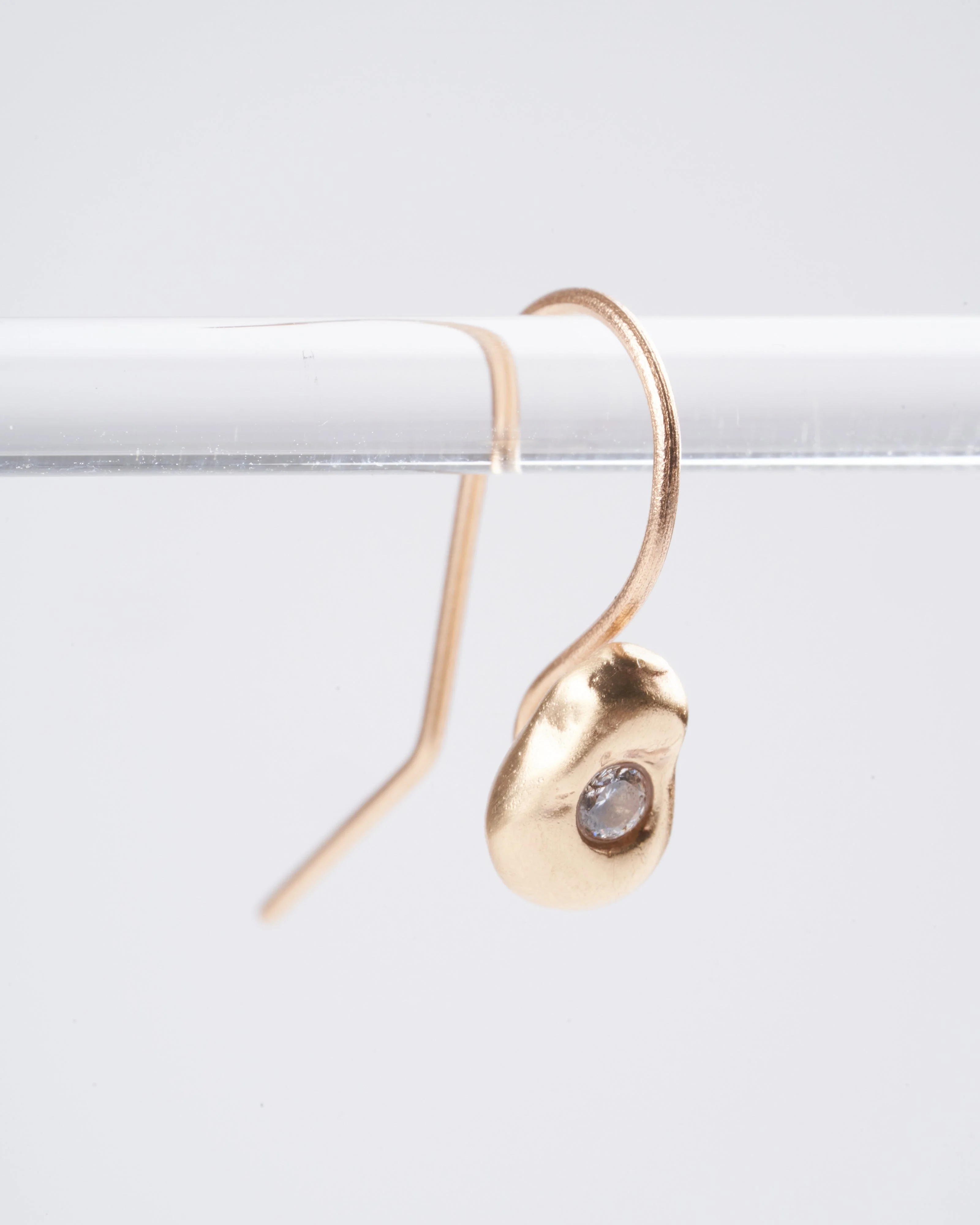 bronze with zirconia gold filled wire earrings - bronze - Image 3